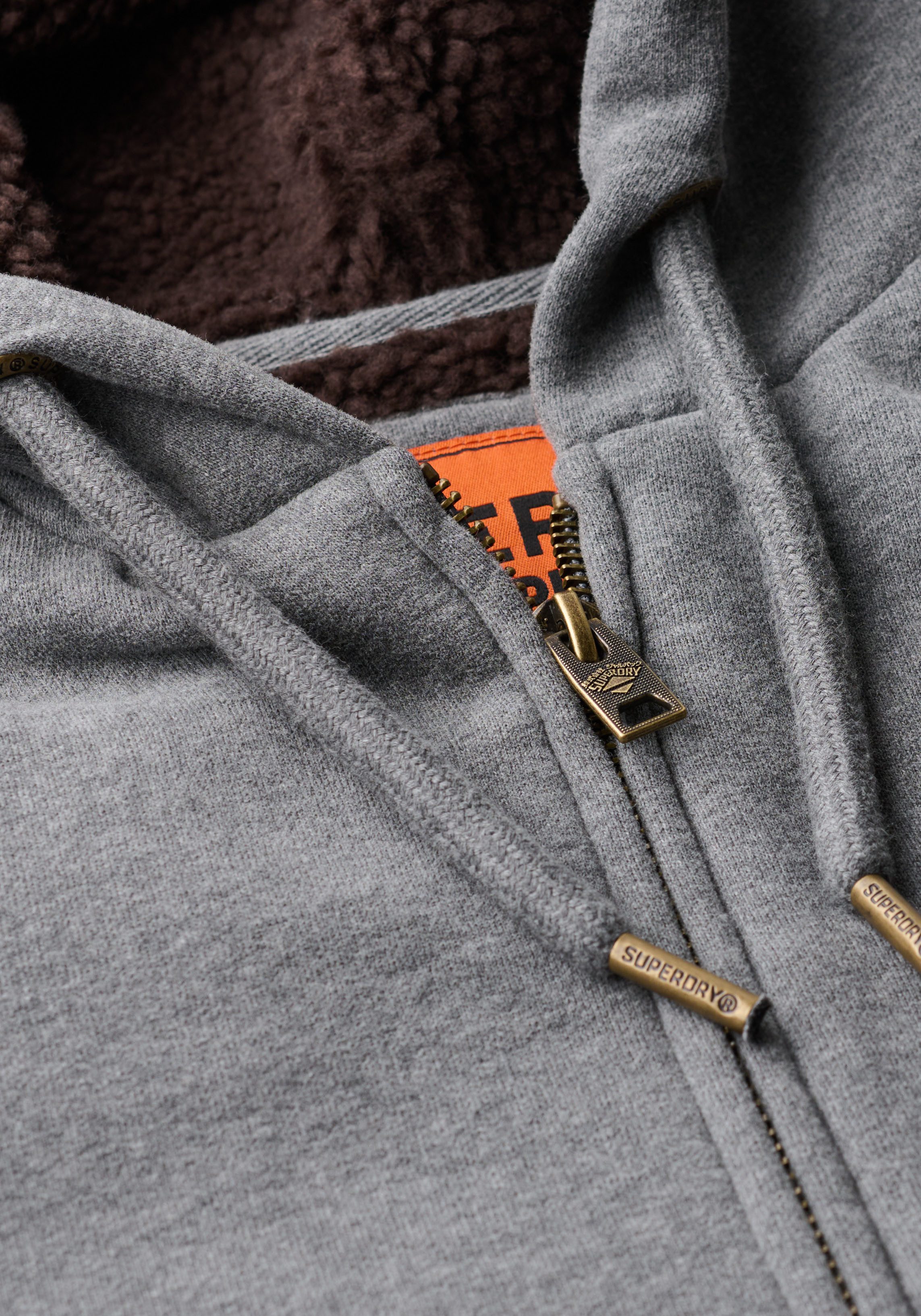 Superdry Capuchonsweatvest Borg Lined Ziphood