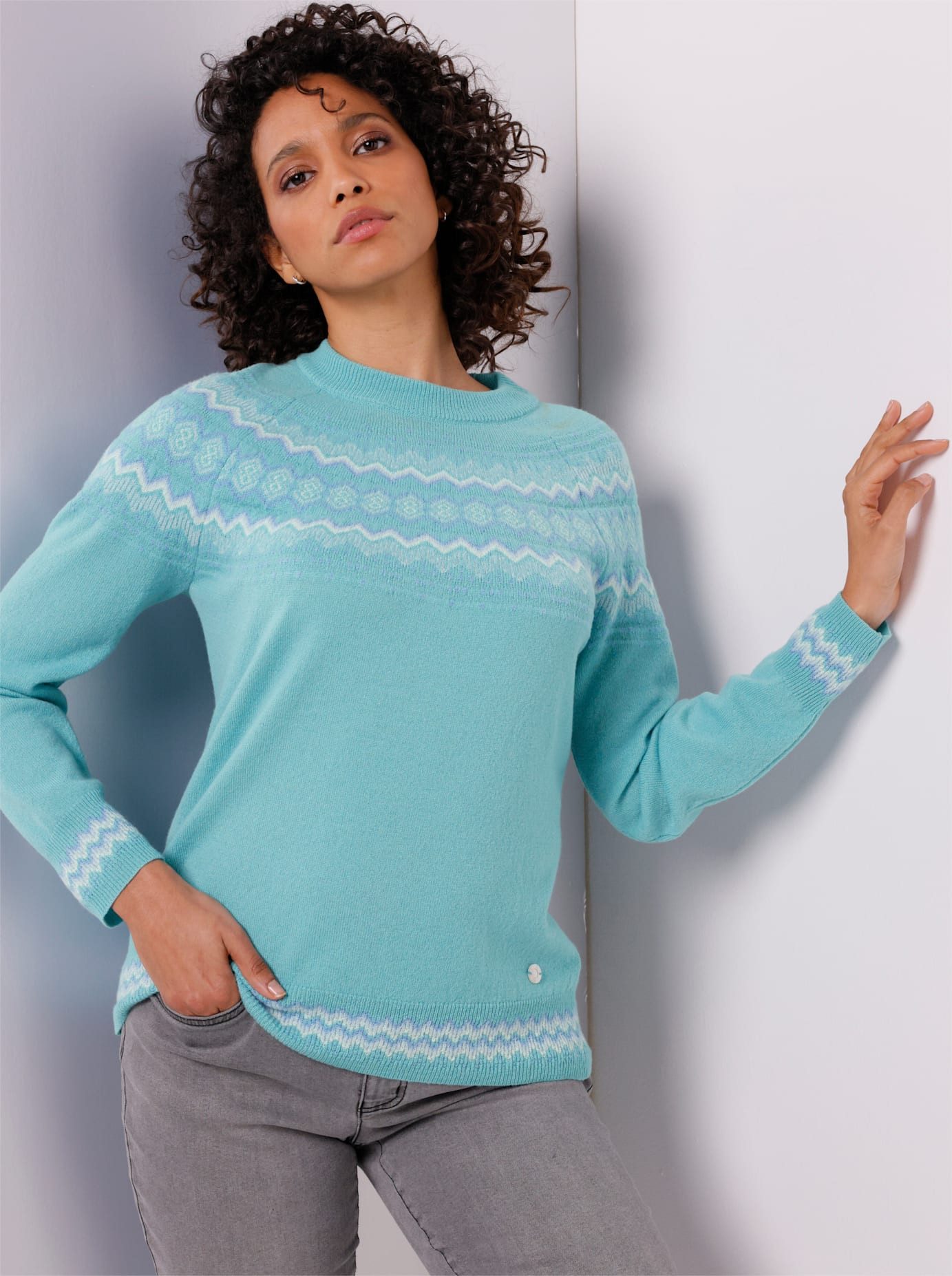 CREATION L PREMIUM Noorse trui Kasjmier-wollen Pullover