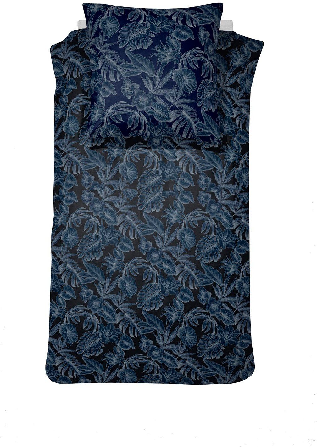 Cinderella Beddengoed Pacova met tropische bladeren allover dekbedovertrekken blauw