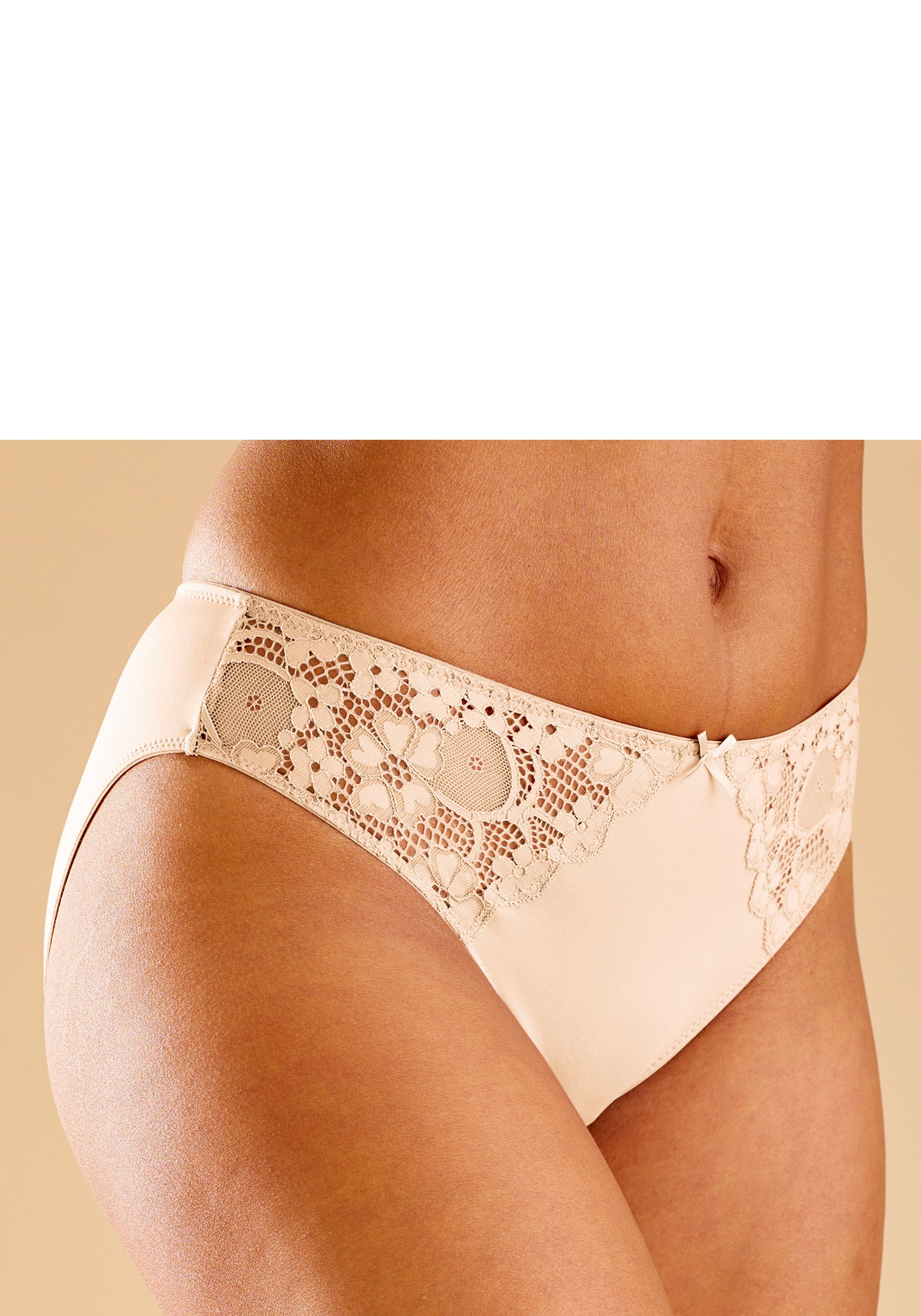 Petite fleur Slip met iets transparante jacquard-kant aan beide kanten opzij (3 stuks)