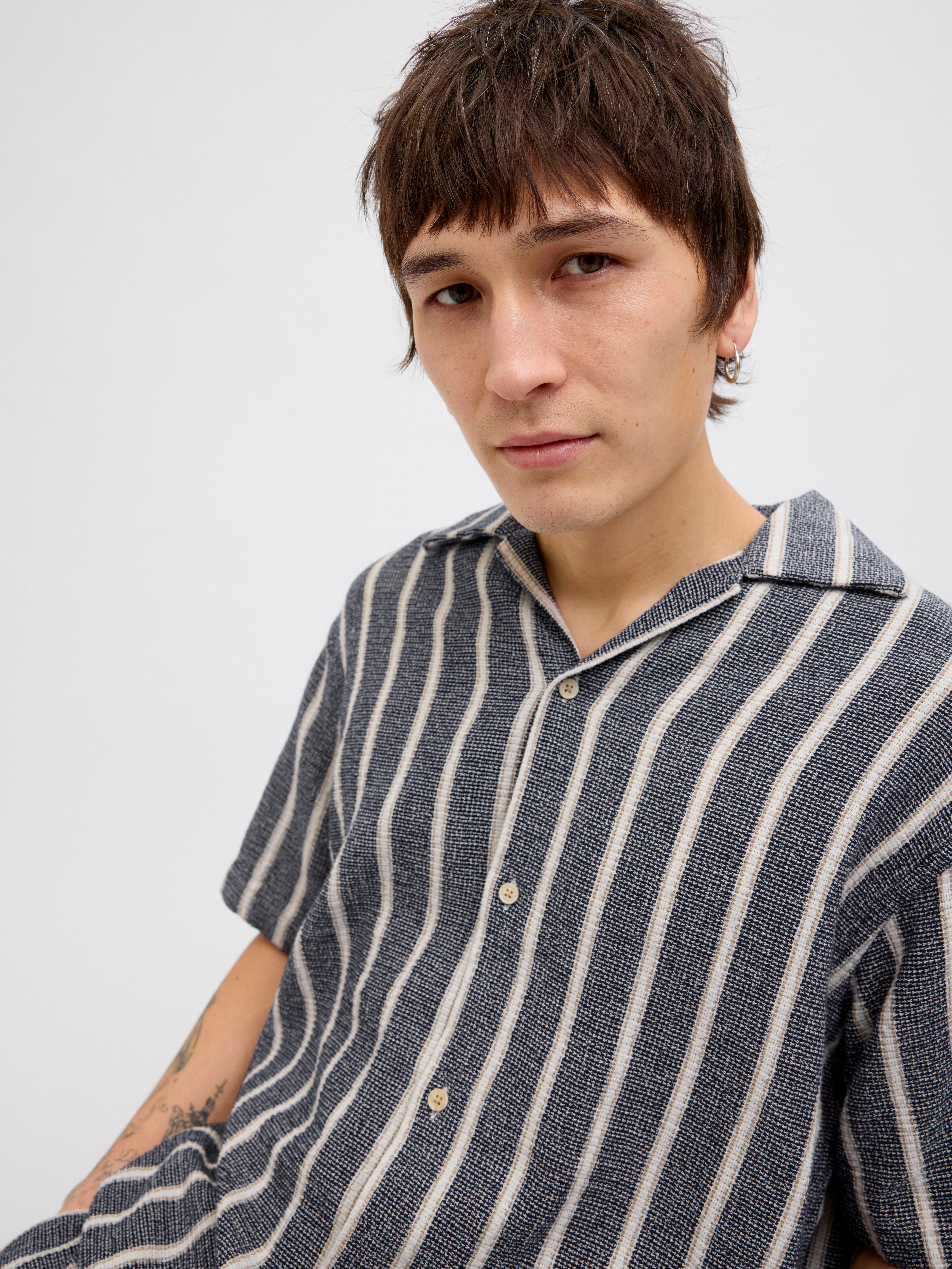 Jack & Jones Overhemd met korte mouwen JORCOBA STRIPE RESORT SHIRT SS SN