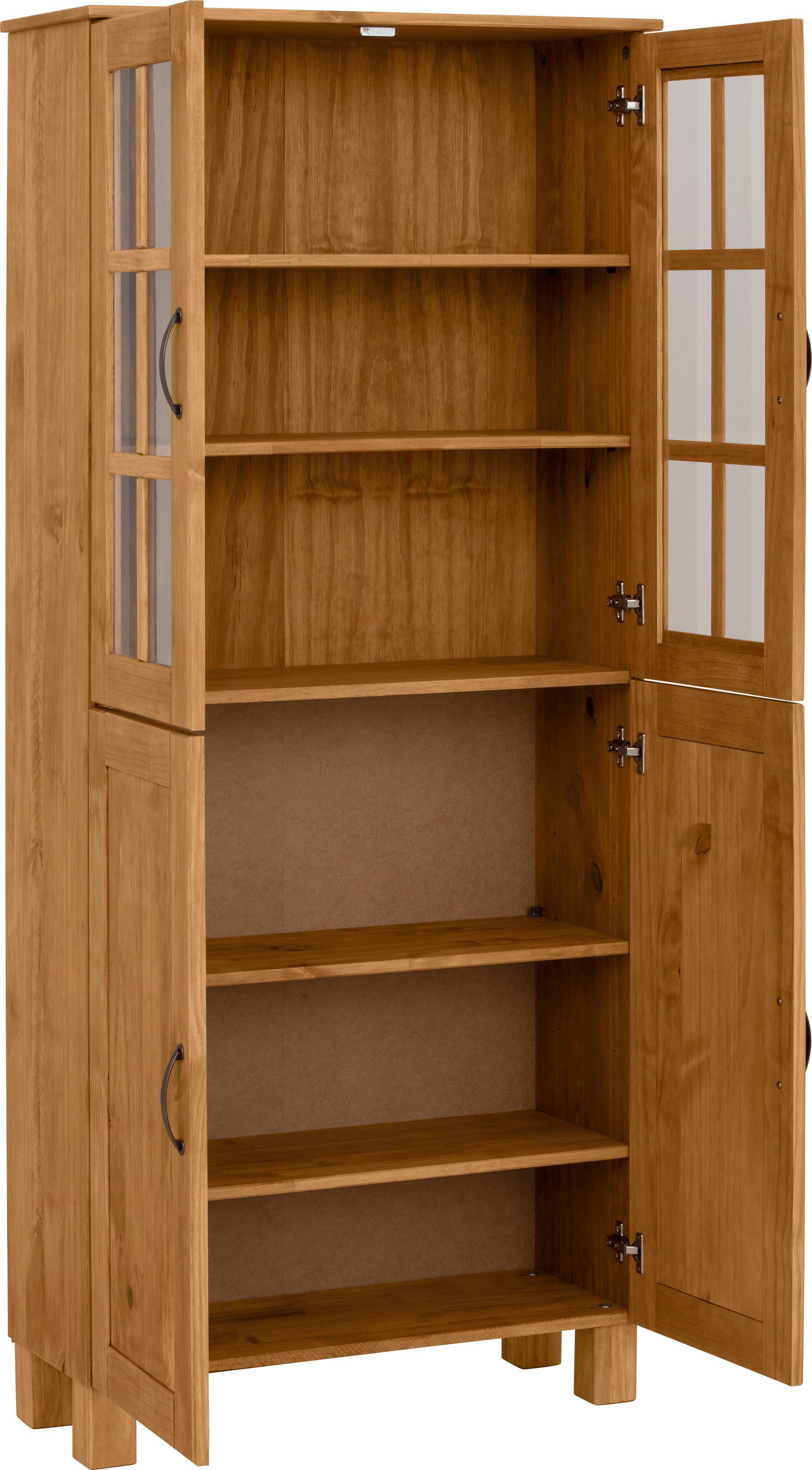 Home affaire Hoge kast Rodby Massief, FSC®-gecertificeerd hout, breedte 75 cm, hoogte 170 cm