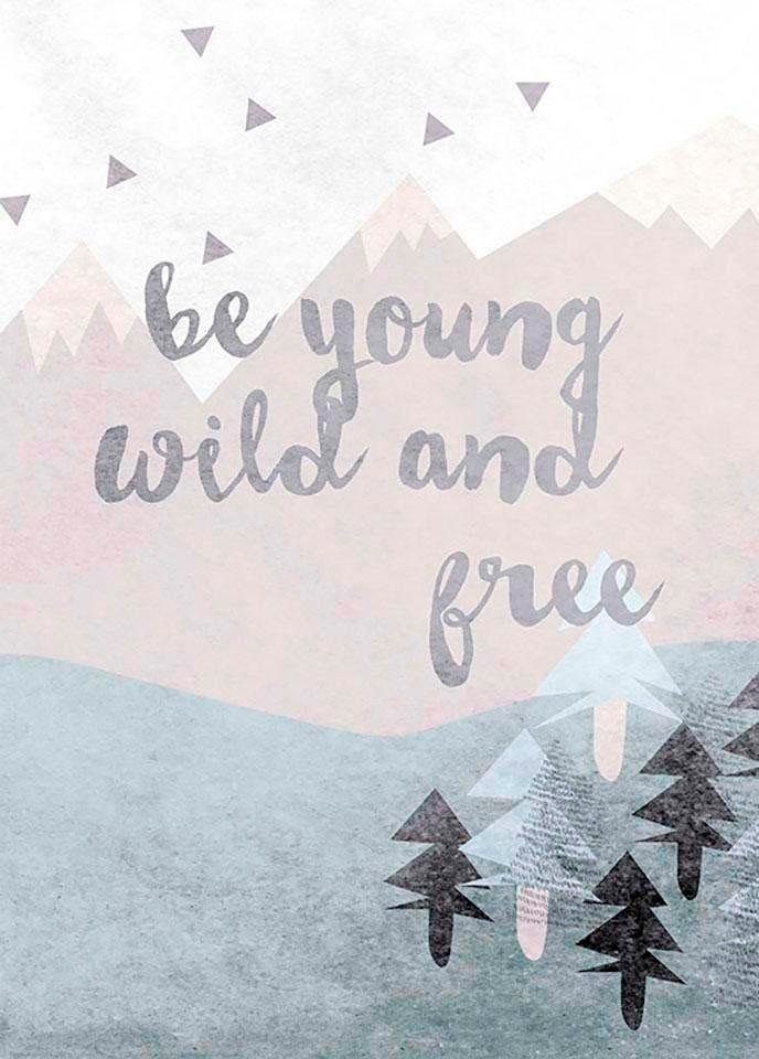 Komar Wanddecoratie Wild and Free Wanddecoratie - zonder lijst (1 stuk)