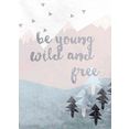 komar poster wild and free hoogte: 50 cm multicolor