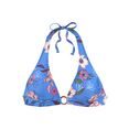 s.oliver red label beachwear triangel-bikinitop maya met ring van hoorn-look blauw