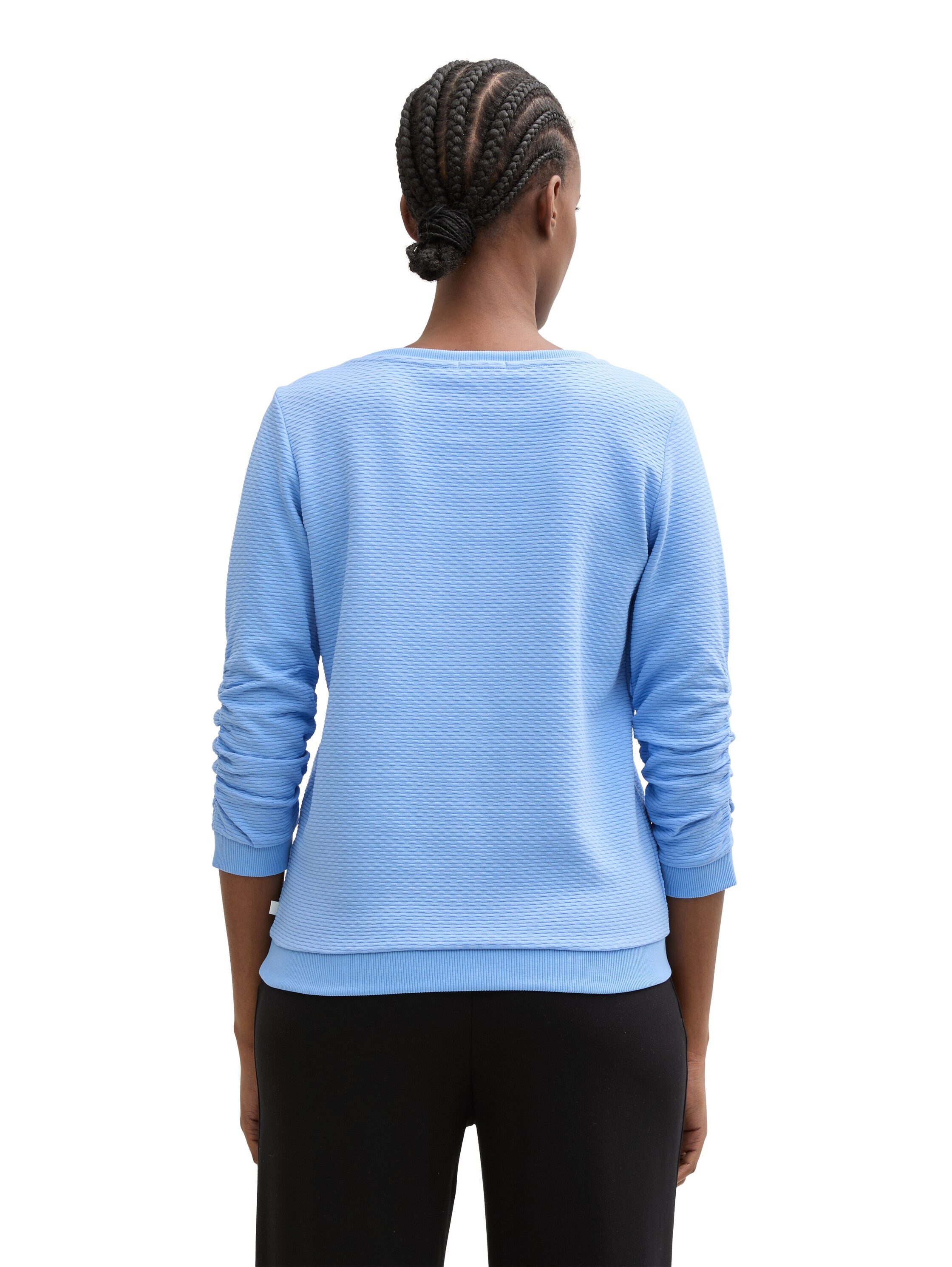 Tom Tailor Denim Sweatshirt met heel bijzonder oppervlak van het materiaal