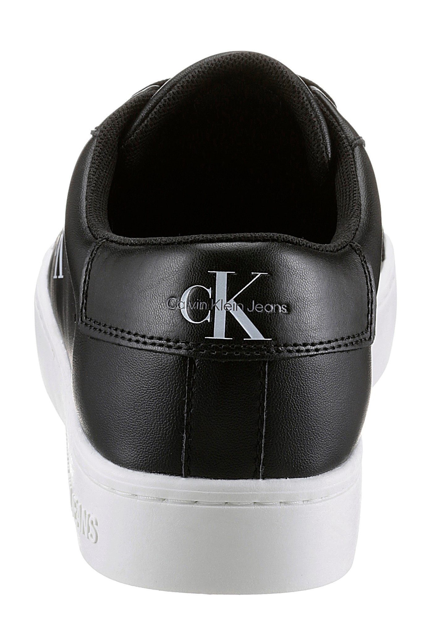 Calvin Klein Sneakers CLASSIC CUPSOLE LACEUP LOW LTH met contrastkleurige logoprint, vrijetijdsschoen, lage schoen, veterschoen