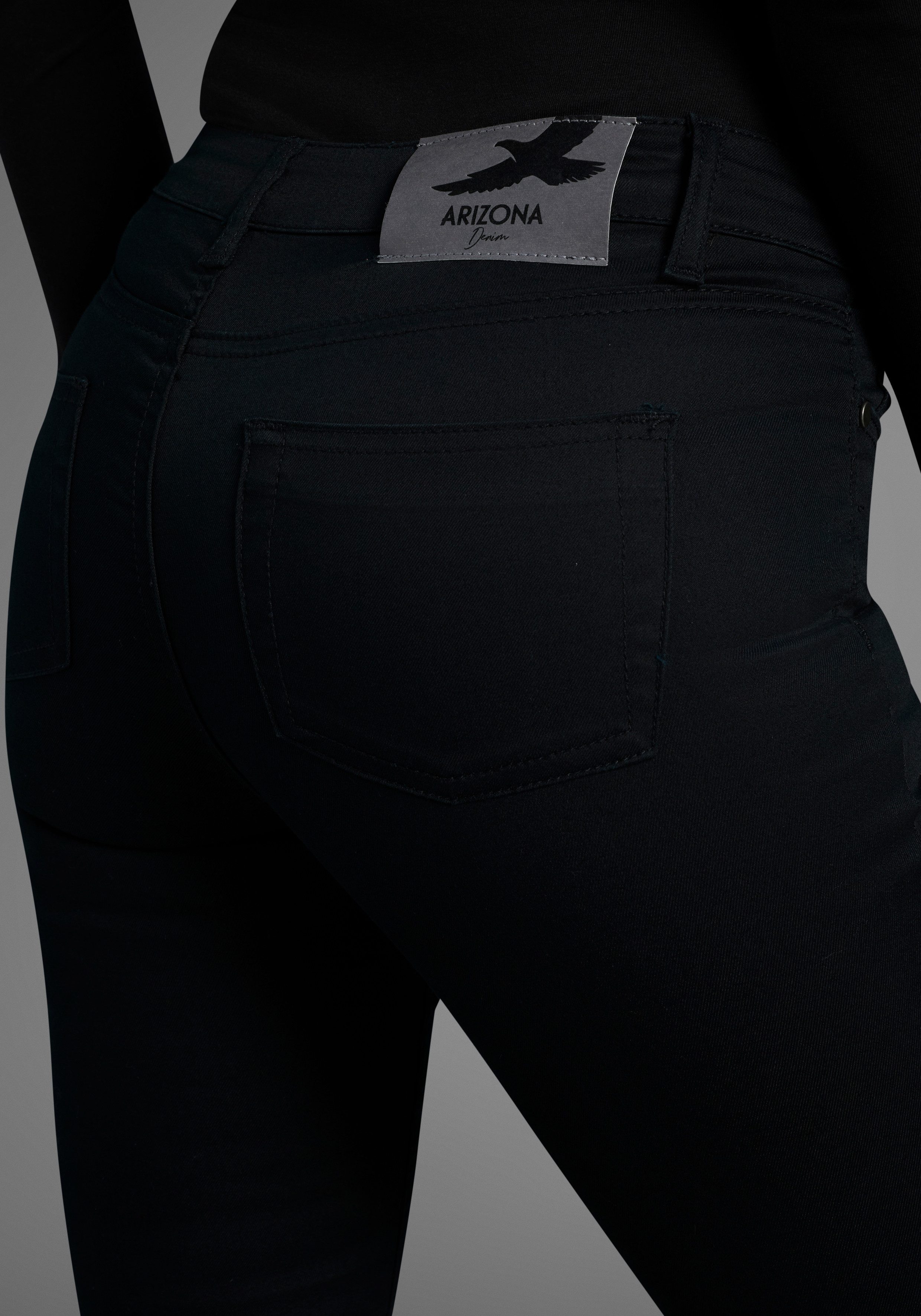 Arizona Bootcut jeans Shaping elastische pasvorm, bootcut-pasvorm, used-wassing, hoge taille