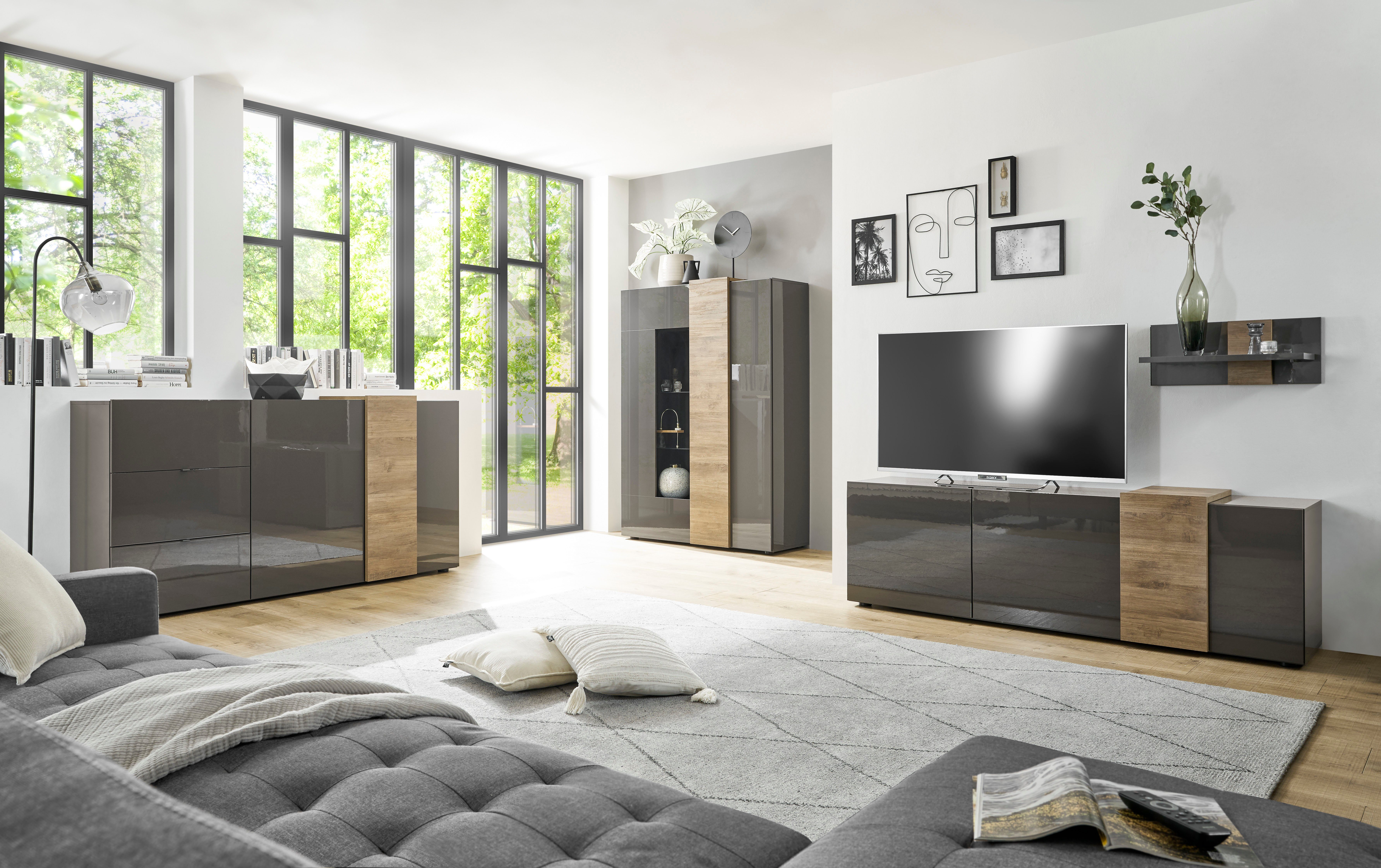 MCA furniture Tv-meubel Breedte ca. 181 cm lowboards grijs