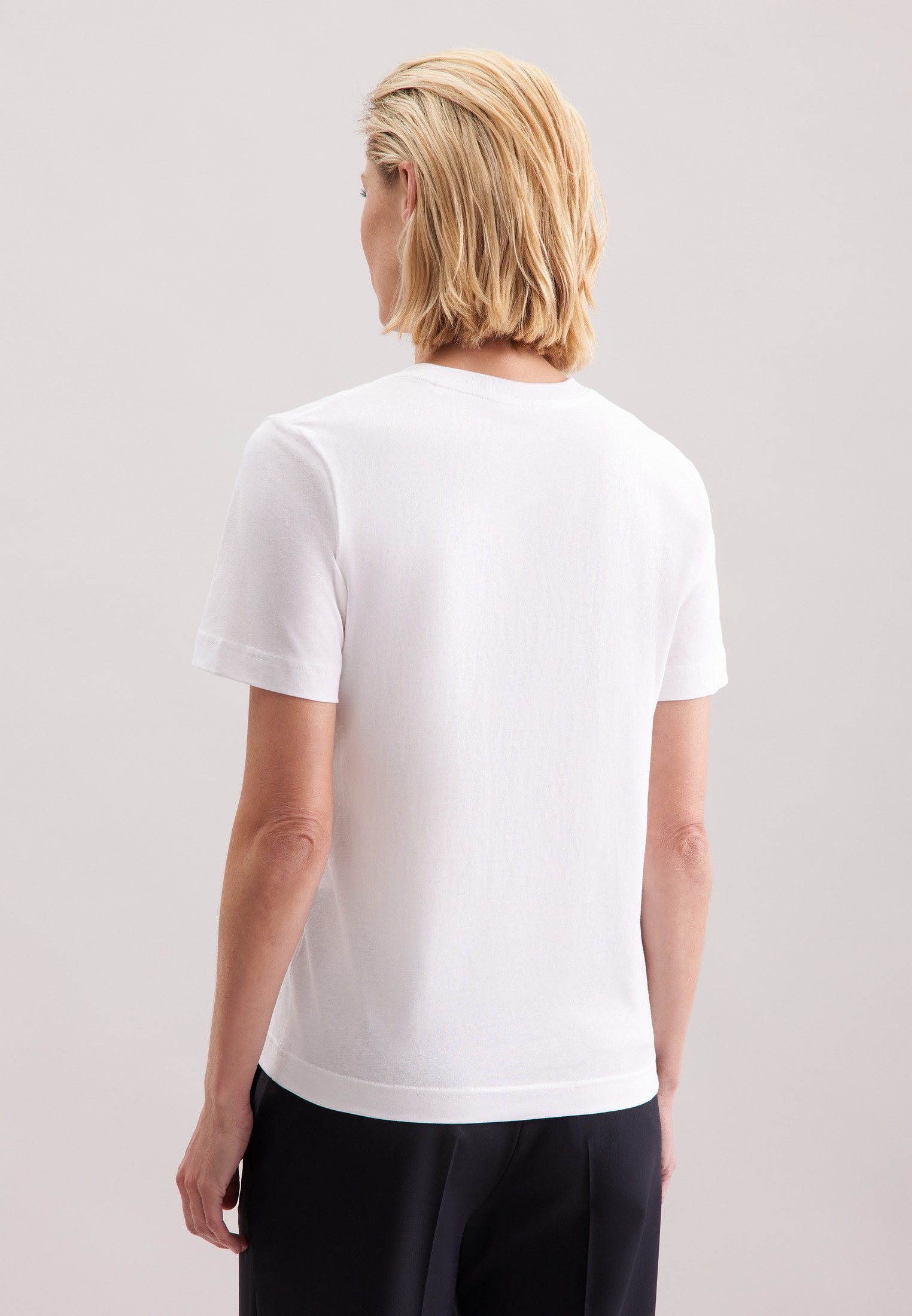 seidensticker T-shirt 1/2 ronde hals uni