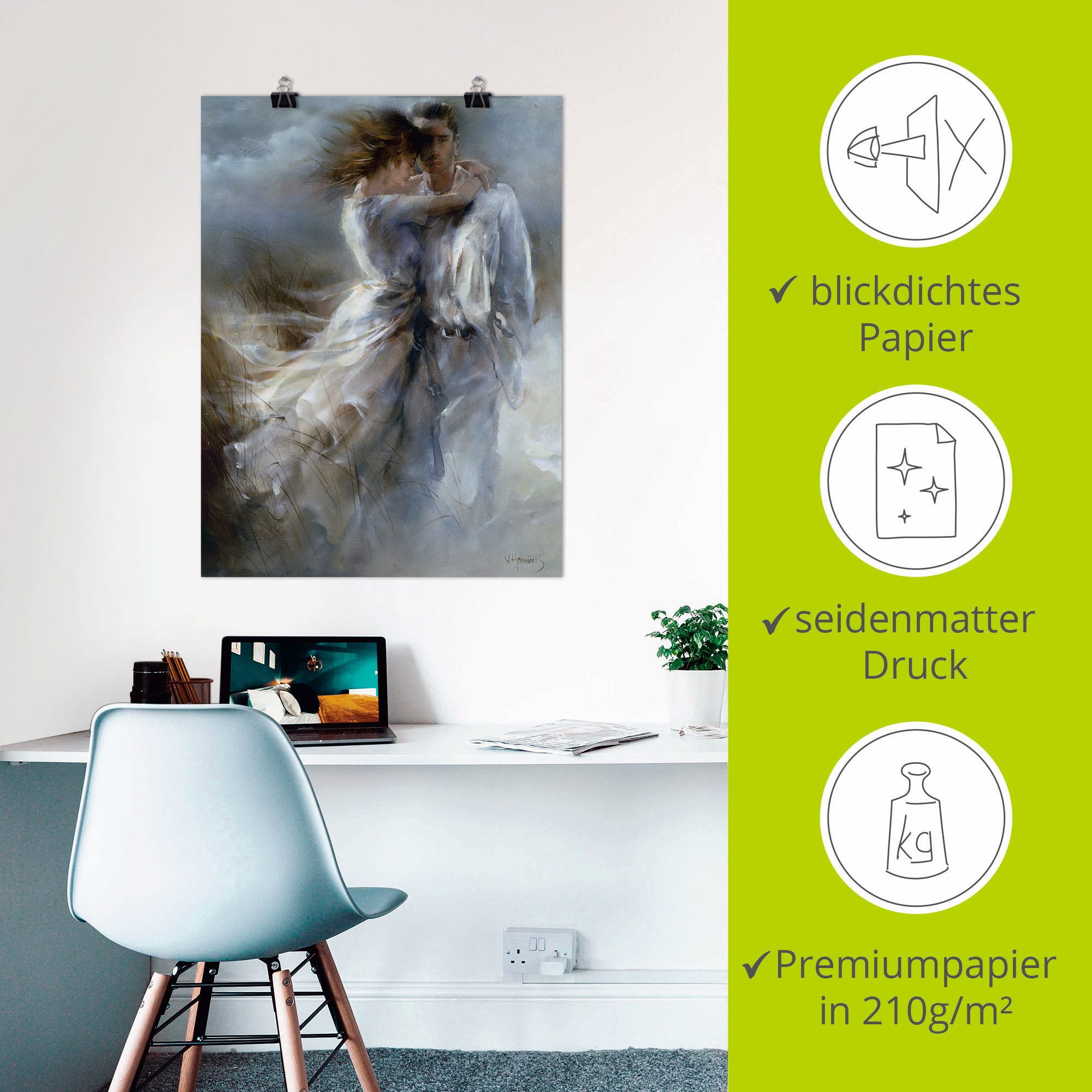 Artland Artprint Particuliere kennisgeving als artprint op linnen, poster in verschillende formaten maten