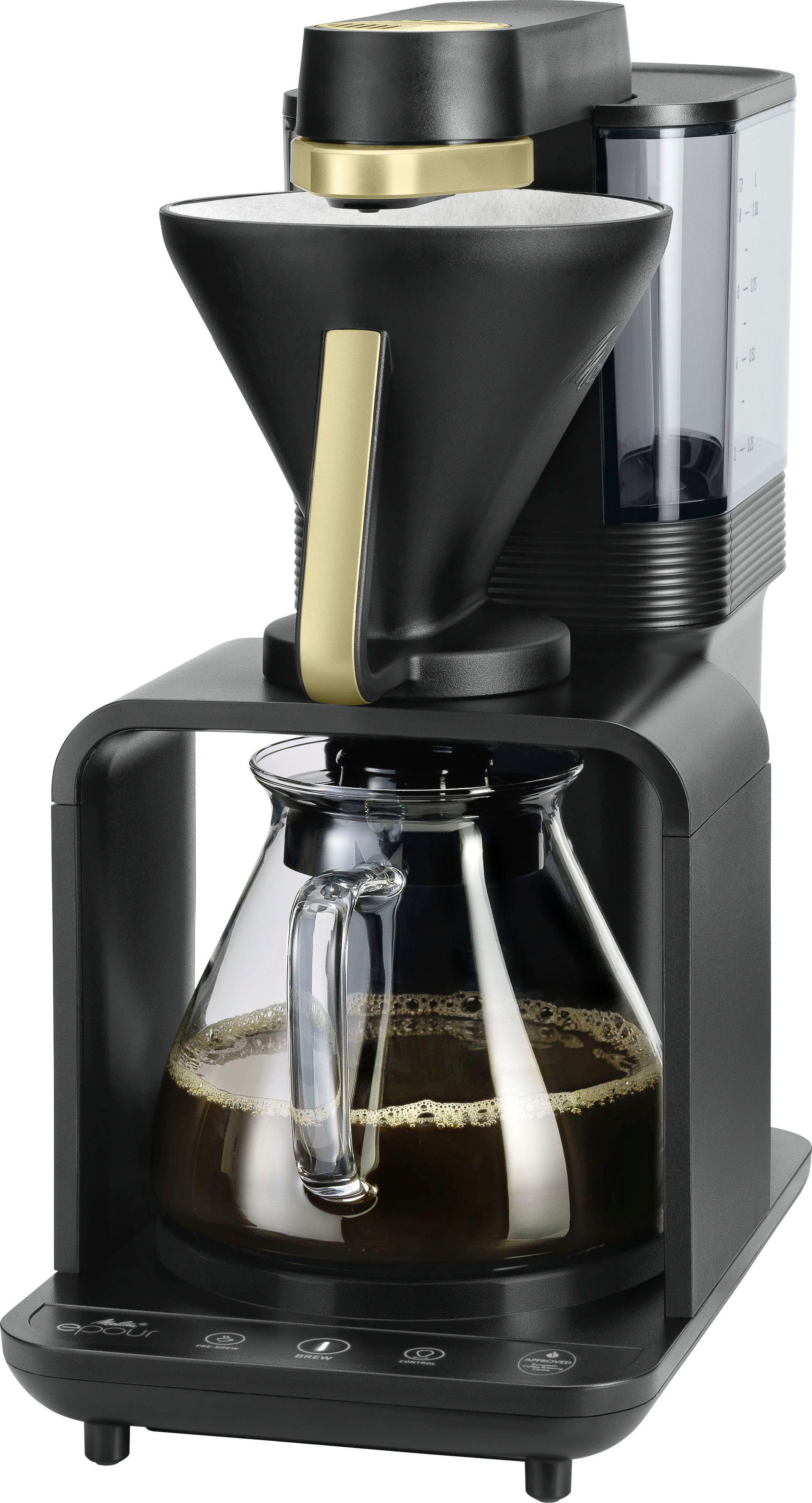 Melitta Filterkoffieapparaat Epour® 1024-11 zwart/zilver, 1 l