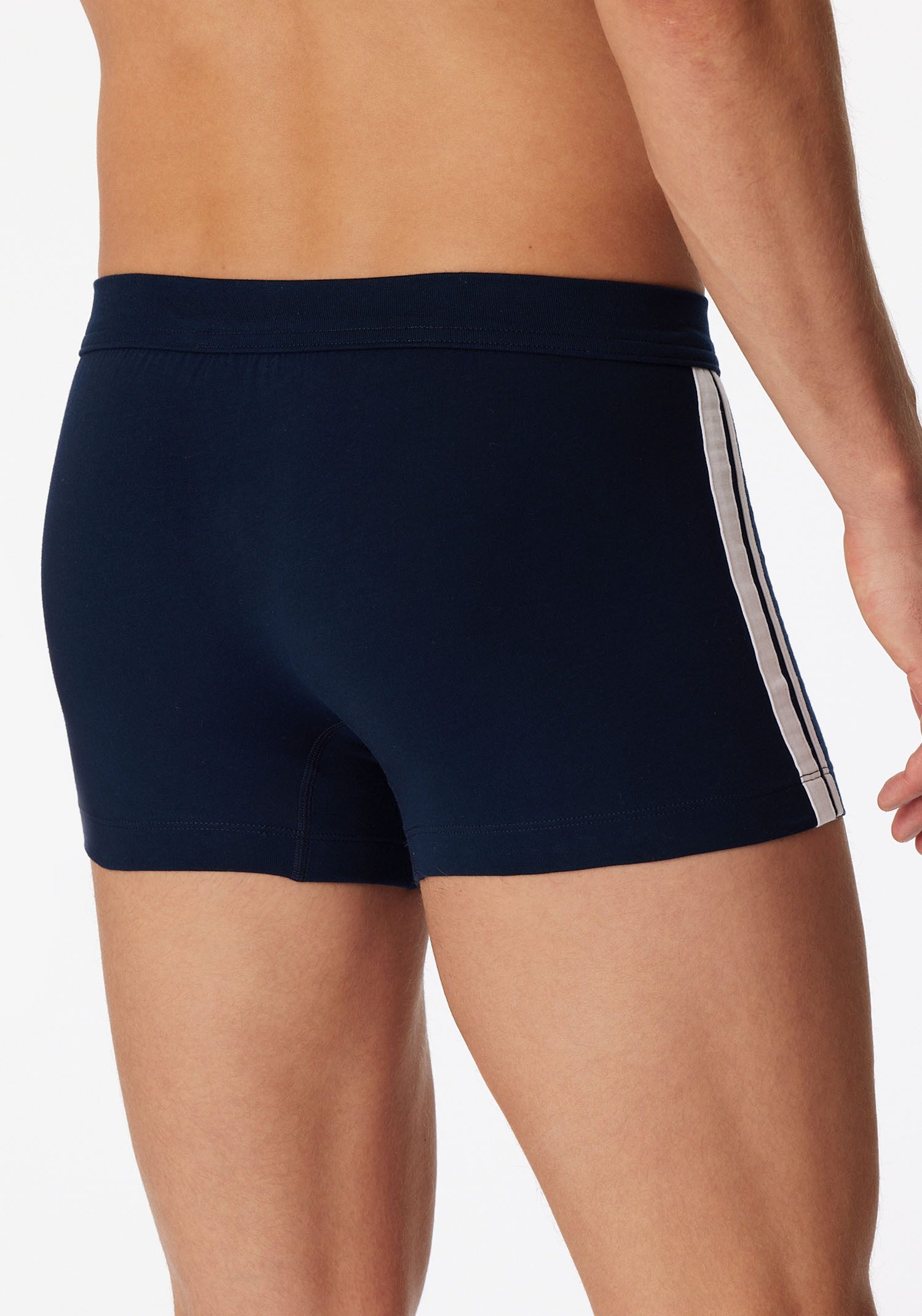 Schiesser Boxershort 95/5 met zachte, tonale tailleband, contrasterende zijstrepen (3 stuks)