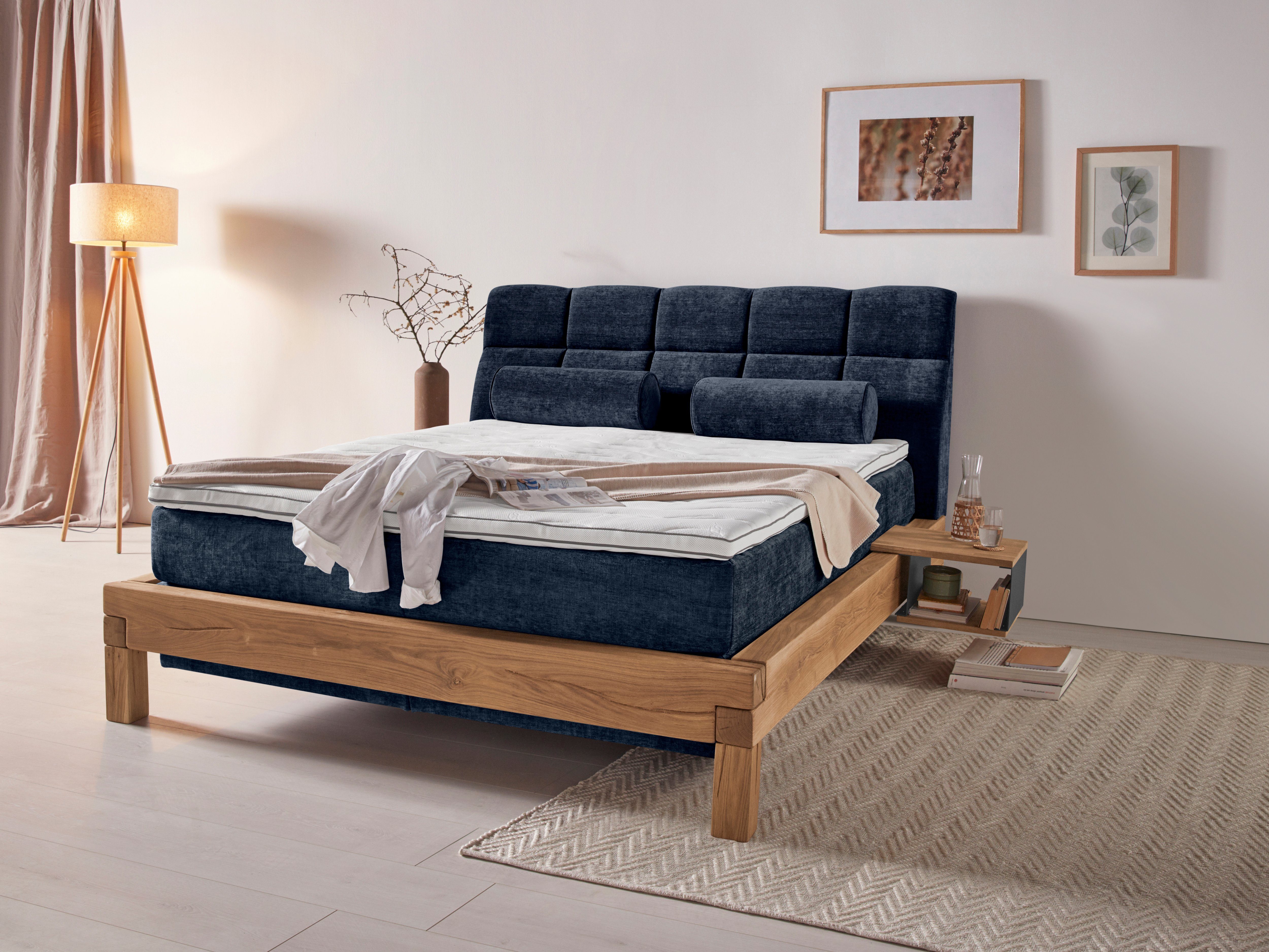 Home affaire Boxspring Villads Ligoppervlak: 160x200 cm van balkeiken, inside-boxspringonderbouw