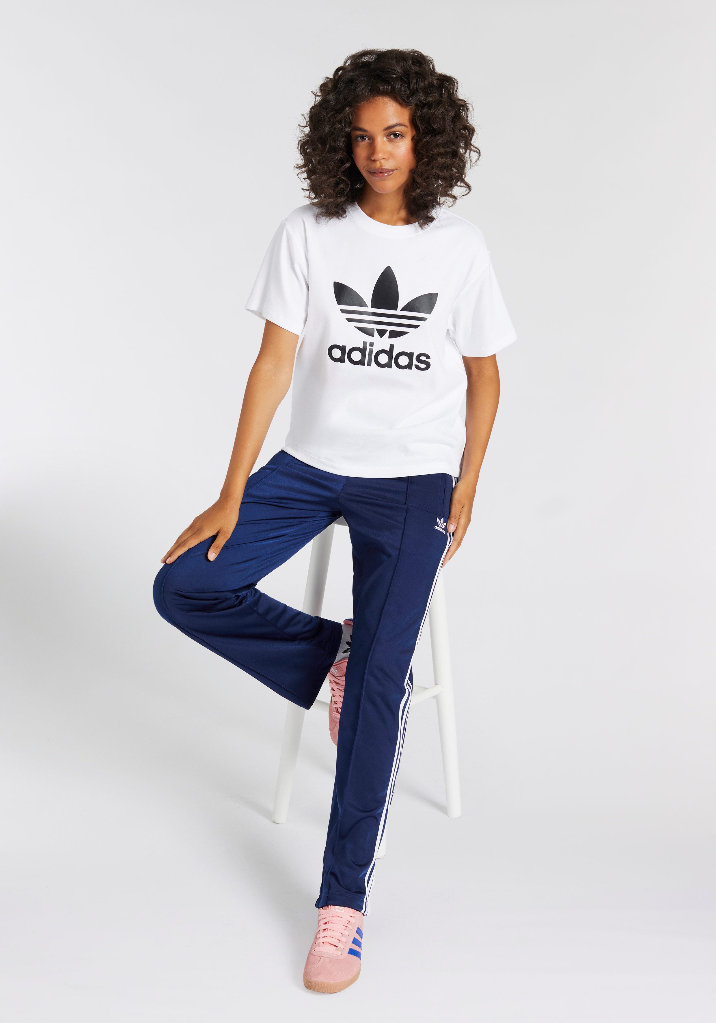 adidas Originals T-shirt TREFOIL TEE Basic shirt met grote trefoil logoprint