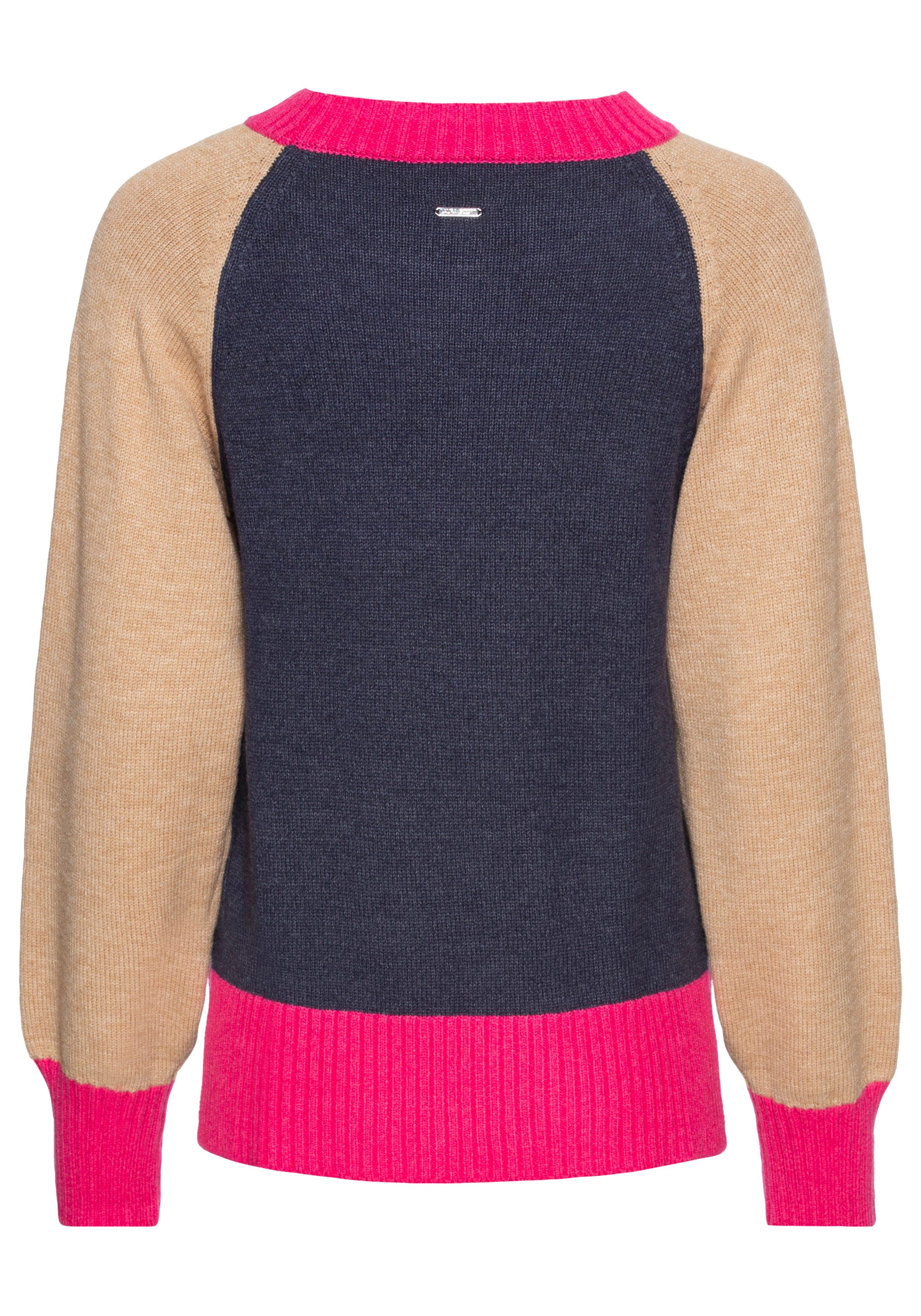 Laura Scott Trui met ronde hals colourblocking-stijl