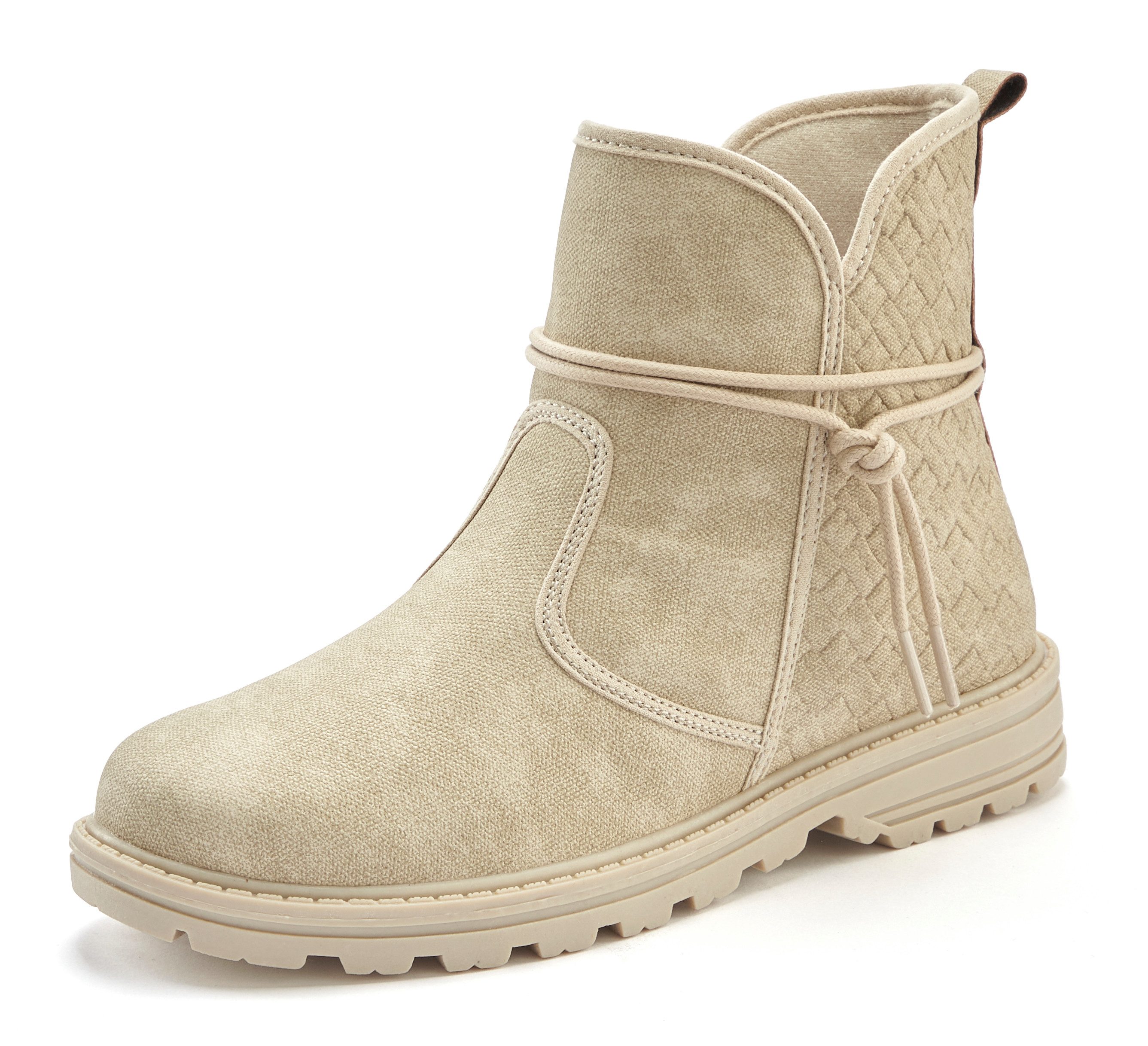 Vivance Laarsjes Boots, laarzen met verfijnde bindbanden vegan