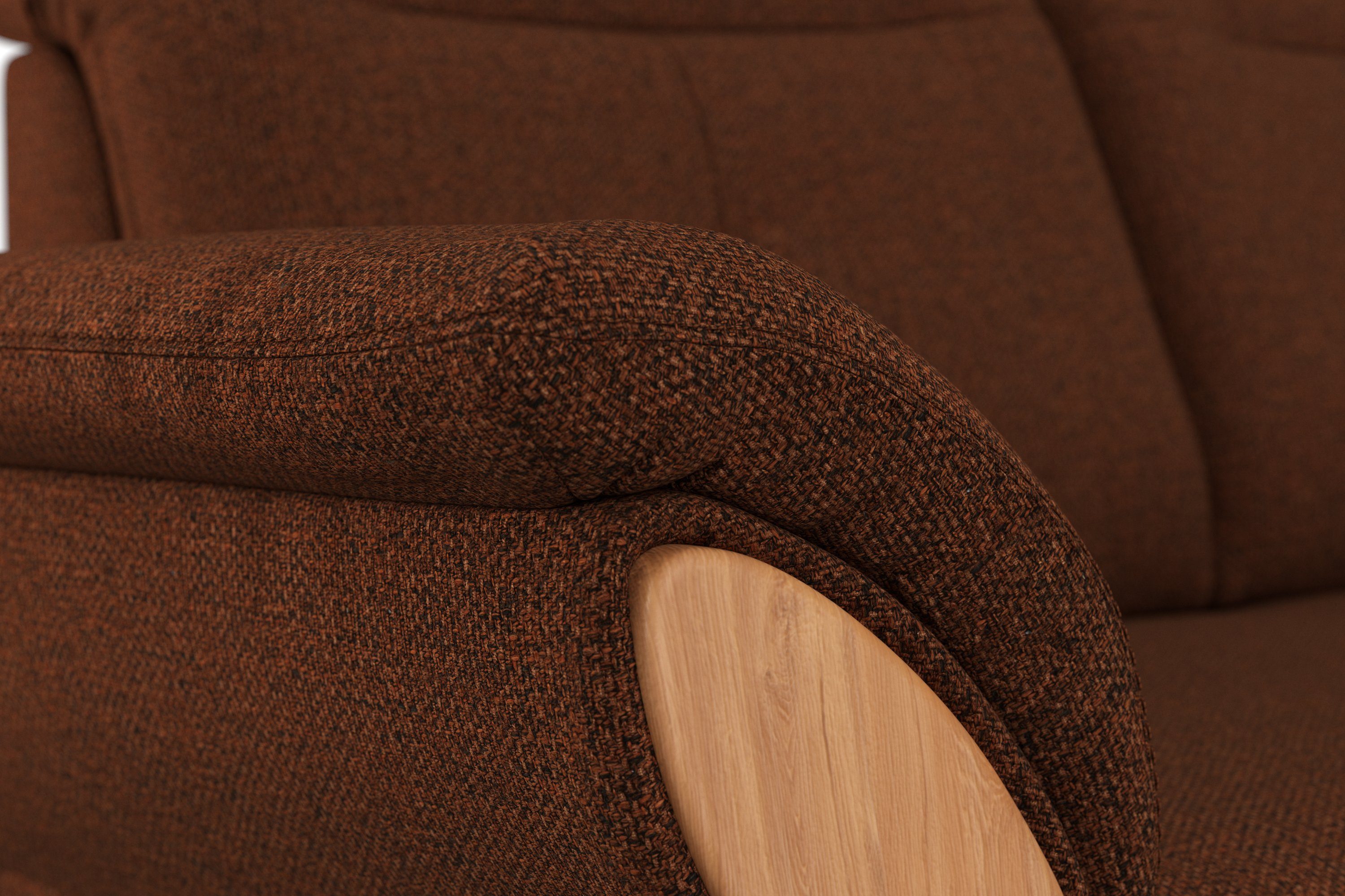 Home affaire 2-zitsbank Dangast Verstelbare hoofdsteun, houten frontlijsten, naar keuze ook in Easy clean bekleding