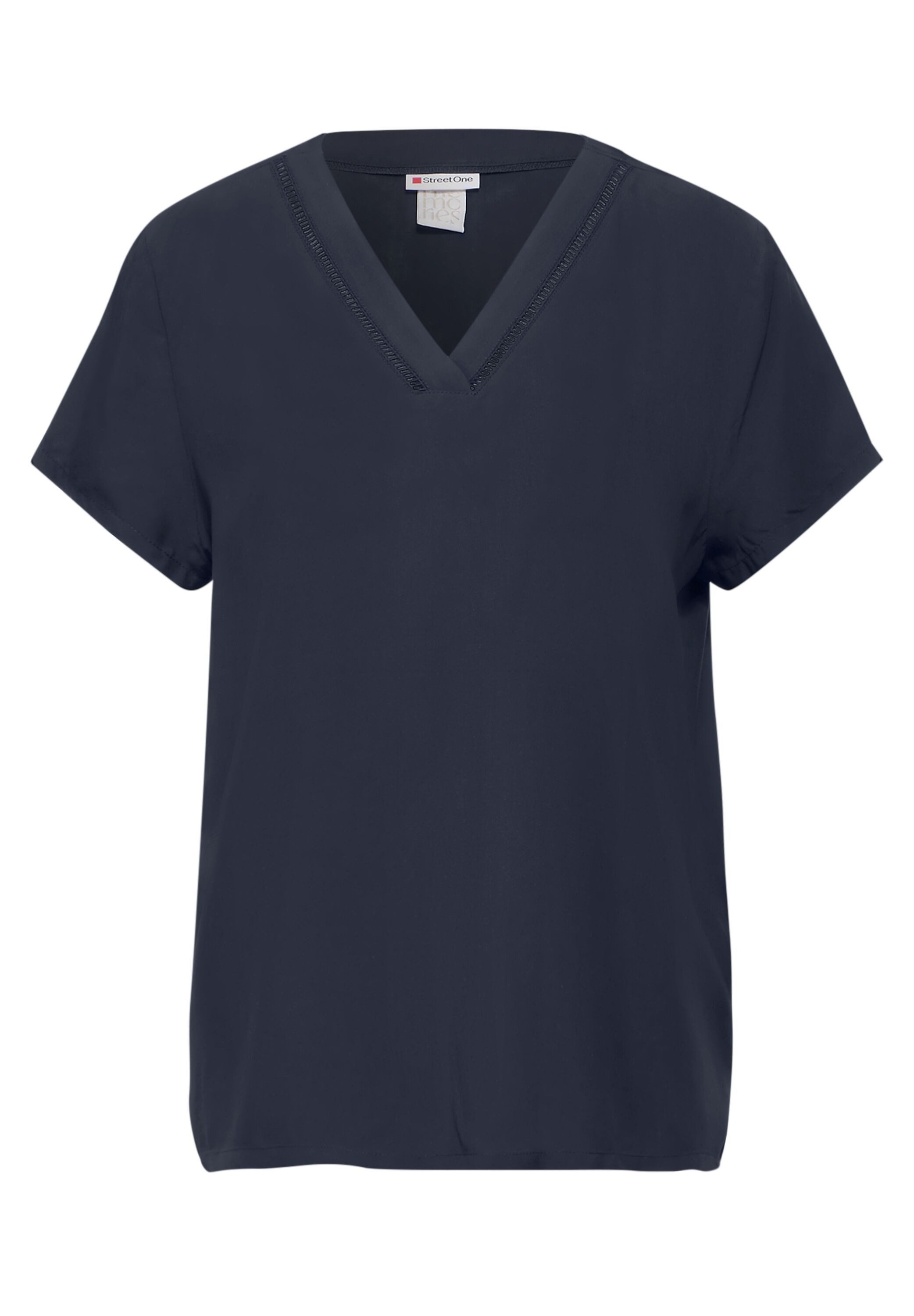 STREET ONE Blouse met korte mouwen met borduurwerk