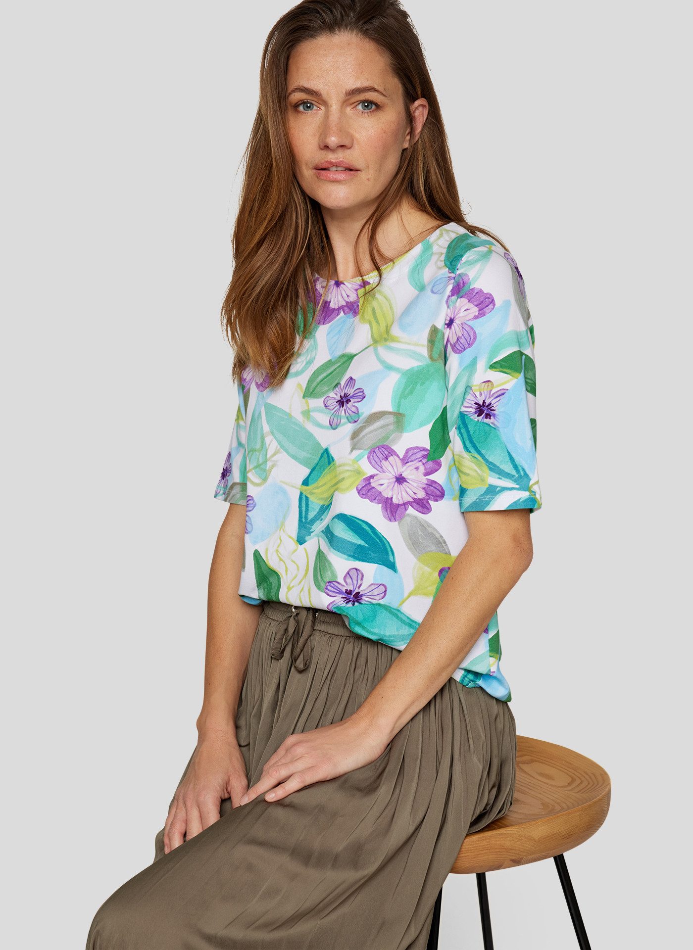 Rabe Shirt met korte mouwen met een bloemmotief