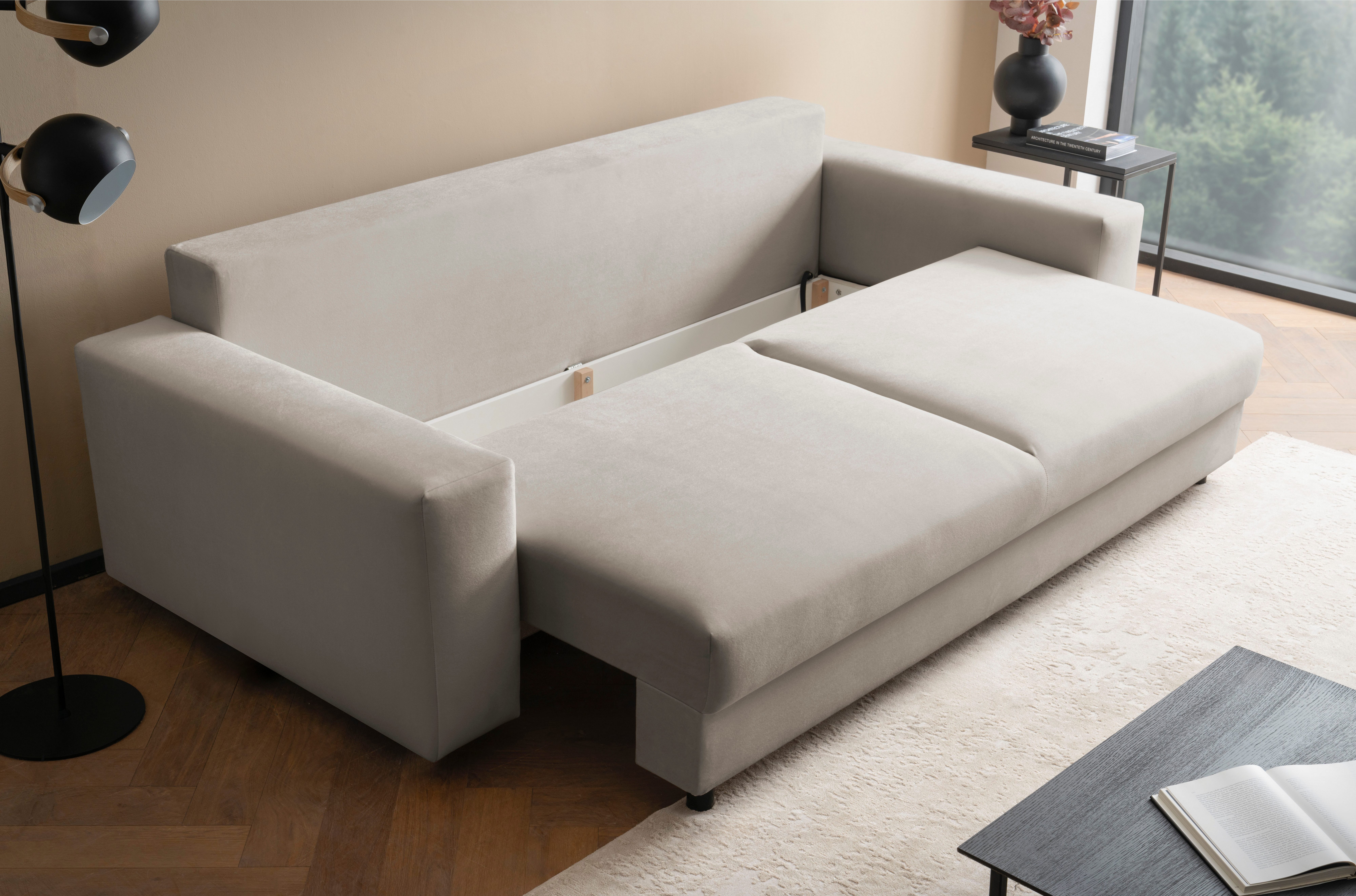 LeGer Home by Lena Gercke Slaapbank Imoga, kussen met slaapfunctie, 3-zits bank, bank met bedlade in moderne kleuren en stoffen, bedfunctie, ligoppervlak: 200x150 cm