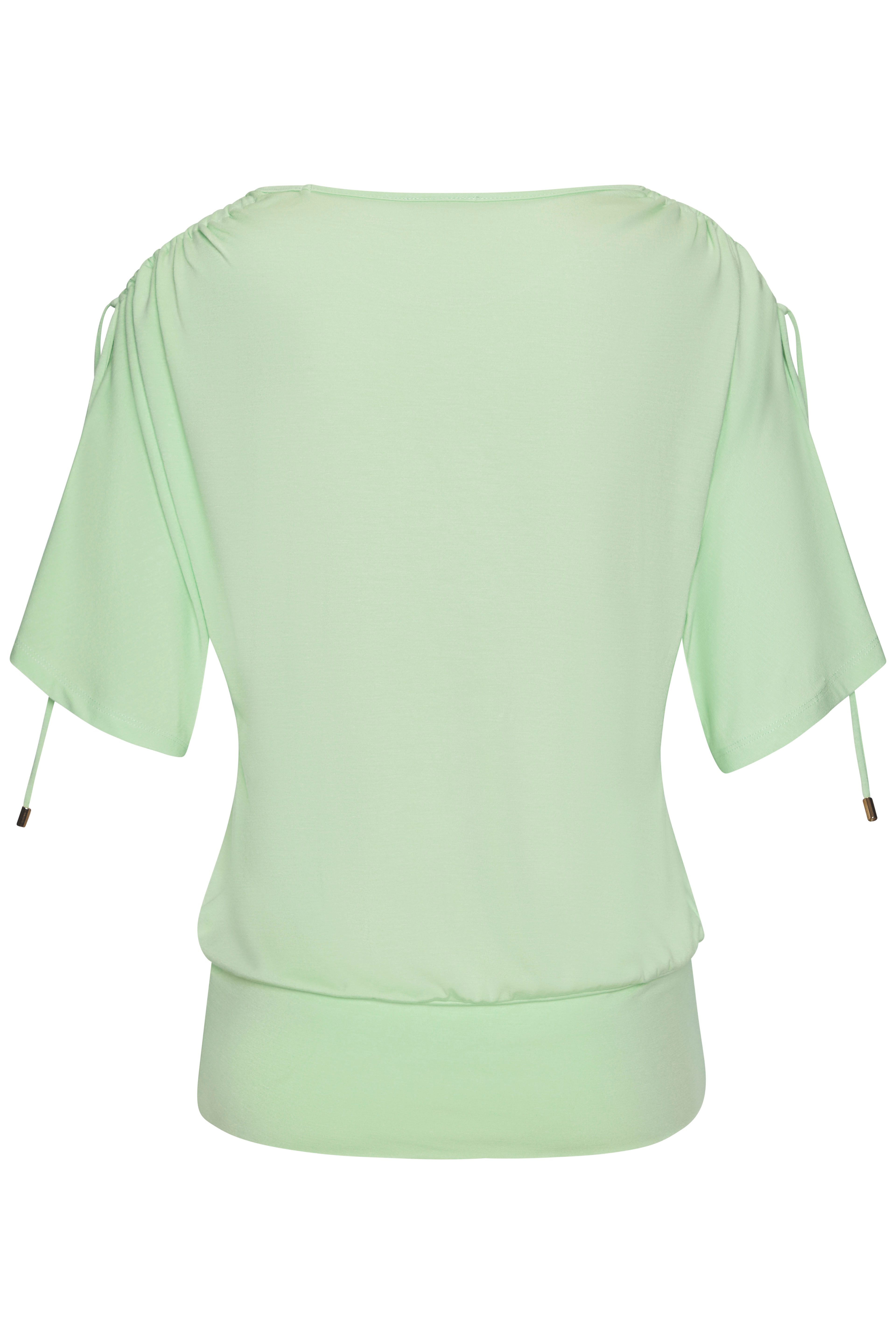 Lascana Shirt met ronde hals Met variabele mouwlengte van zachte viscose-stretch