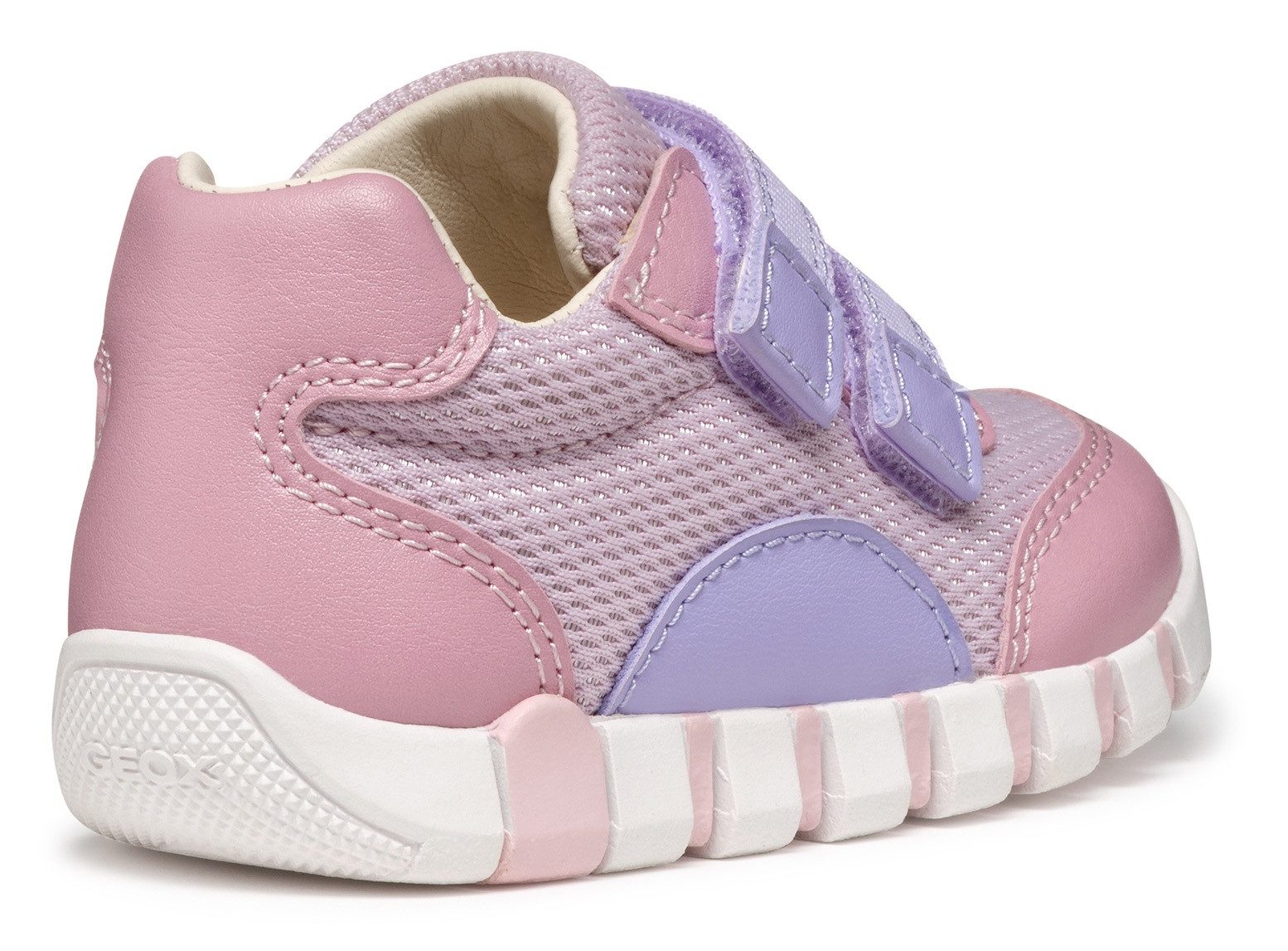 Geox Babyschoentjes B IUPIDOO GIRL , sneaker, babyschoen, klittenbandschoen in pastelkleuren look