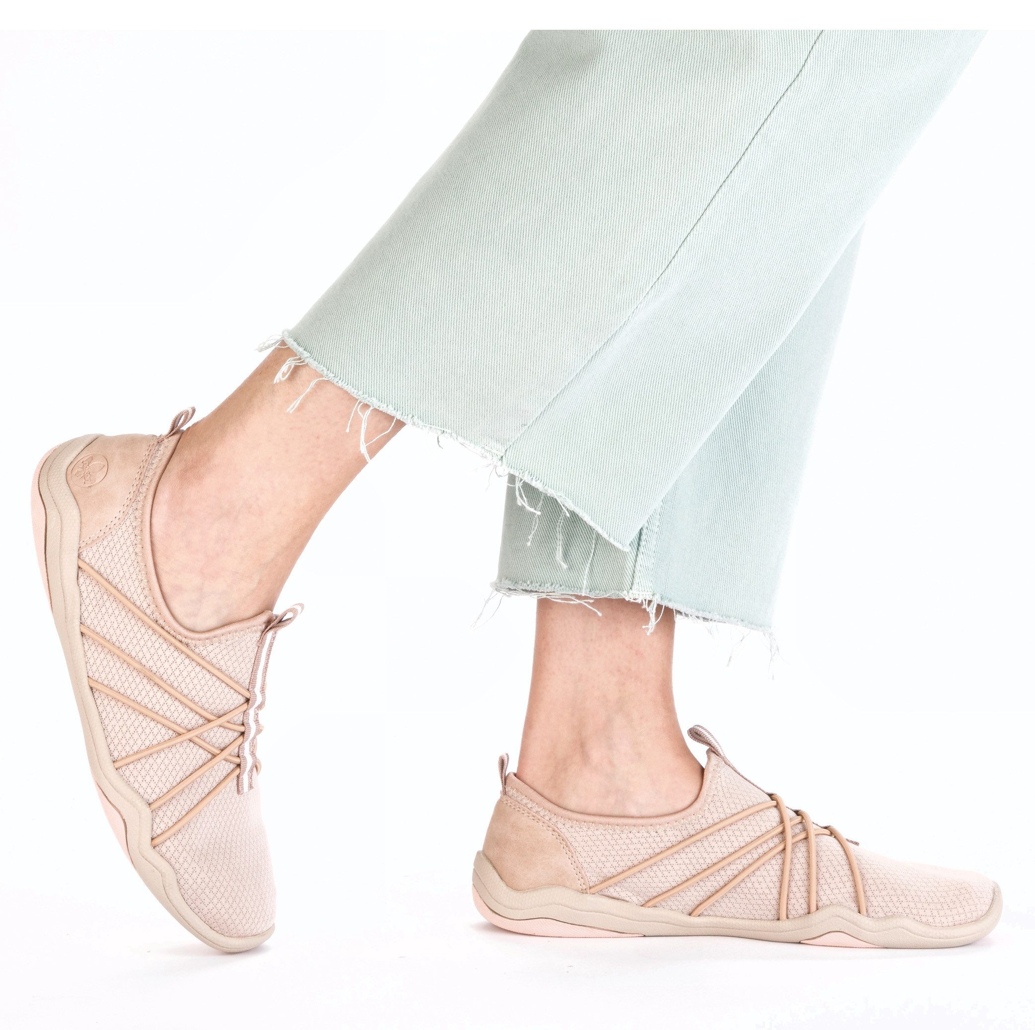Rieker Slip-on sneakers , blote voeten schoen, instapschoen, slipper in vegan verwerking