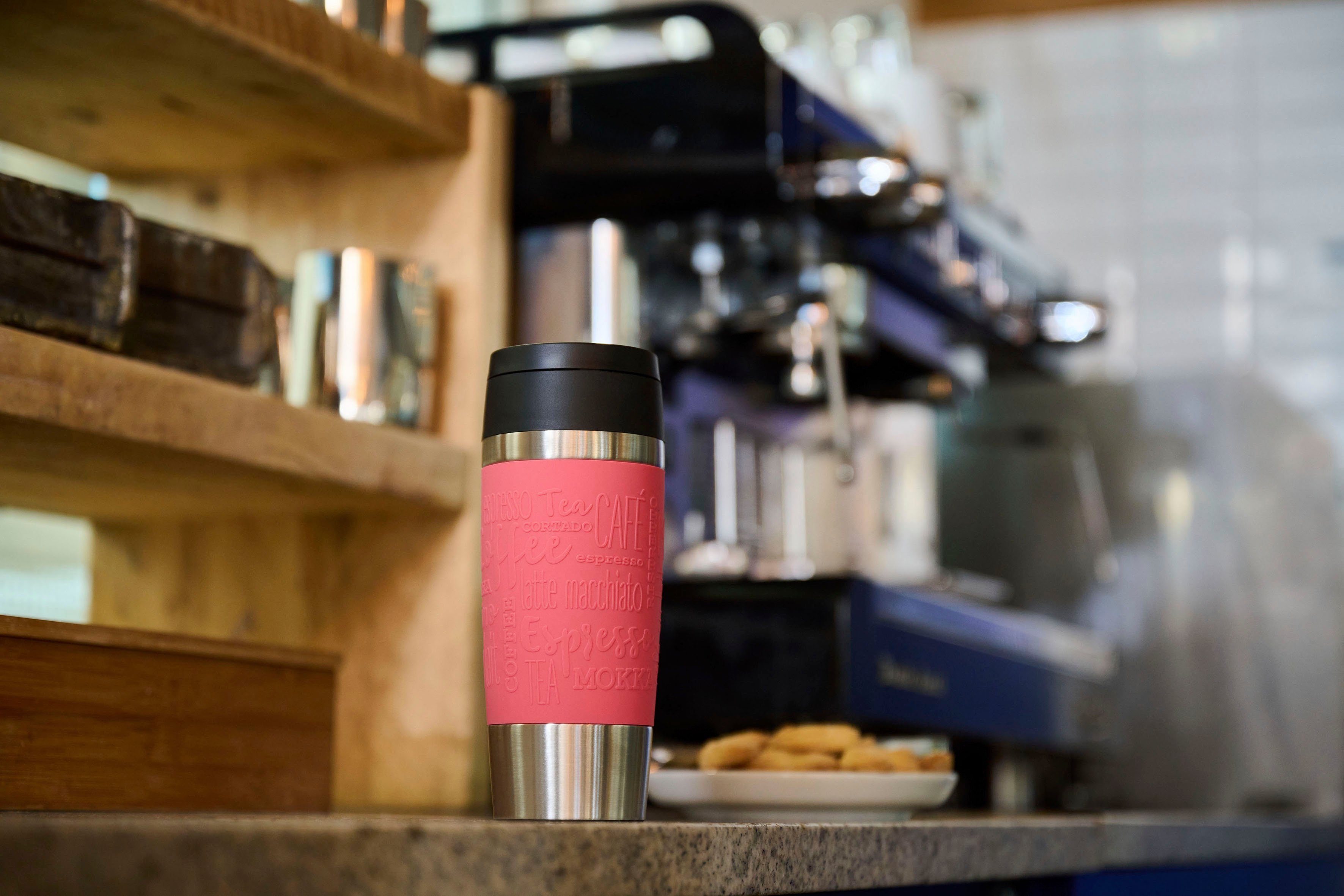 Emsa Thermosbeker Travel Mug Classic, met 360° drinkopening 4u heet, 8u koud - 360 ml / 6u heet, 12u koud - 500 ml, 100% dicht