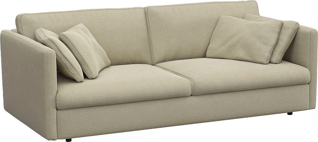 FLEXLUX 3-zitsbank Lovane Zacht en zeer comfortabel, grote zitdiepte op koudschuim, inclusief sierkussen