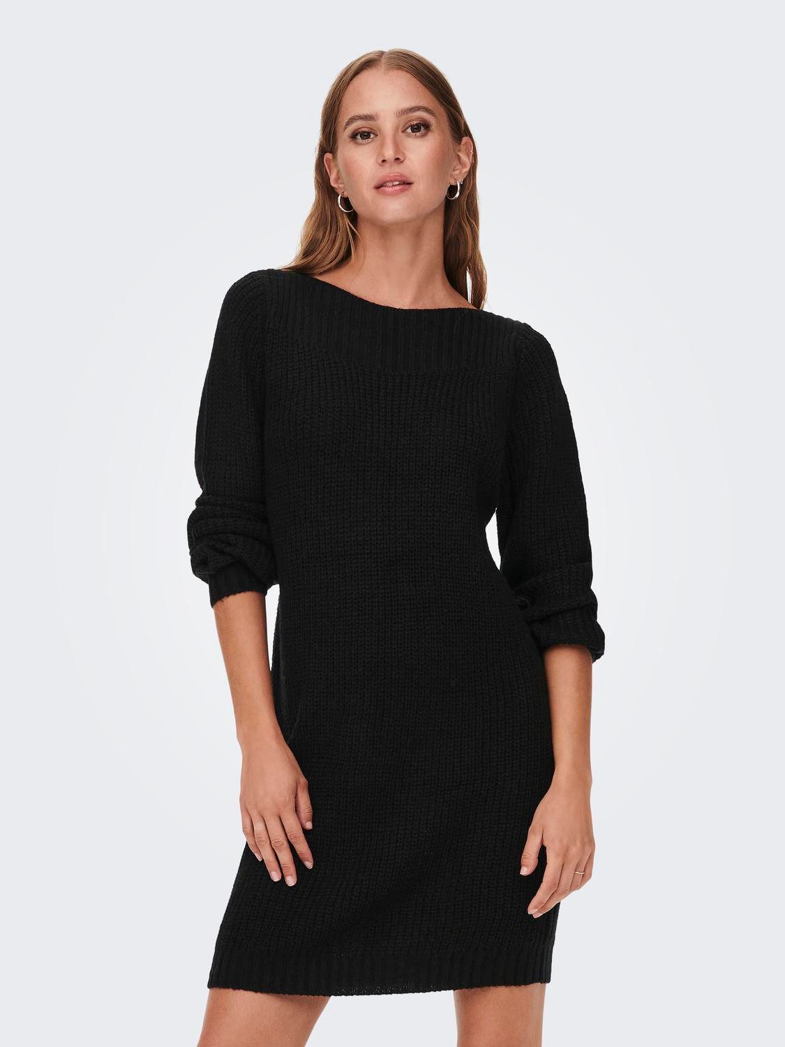 JDY Mini-jurk WHITNEY MEGAN L/S BOAT DRESS KNT NOOS