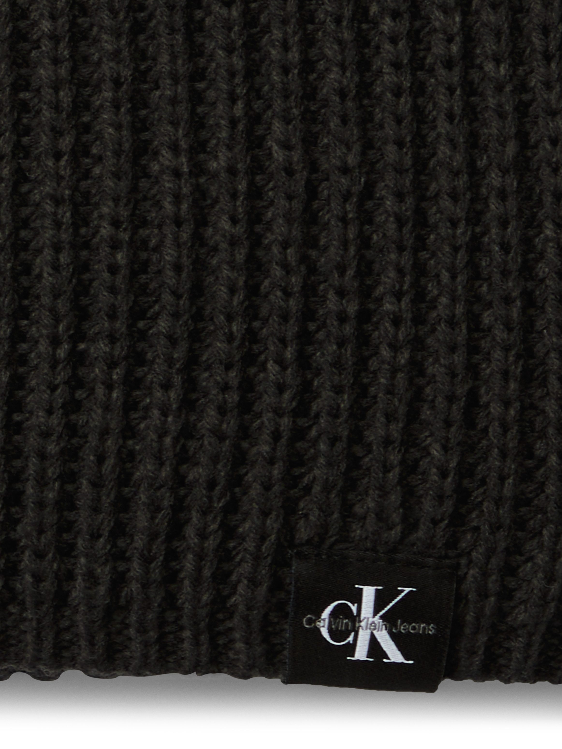 Calvin Klein Gebreide muts Monogram Rib Scarf Beanie Set