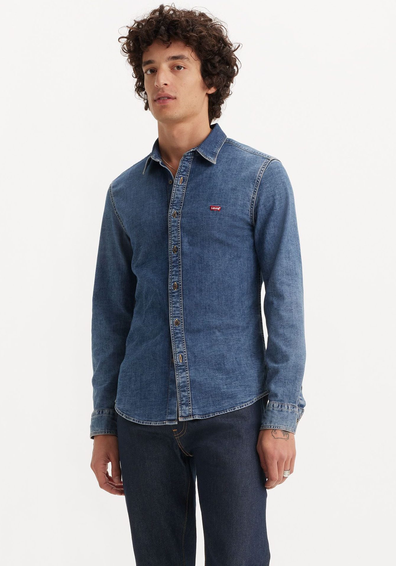 Levi's Jeans overhemd LS BATTERY HM SHIRT SLIM van onderhoudsvriendelijke katoenmix