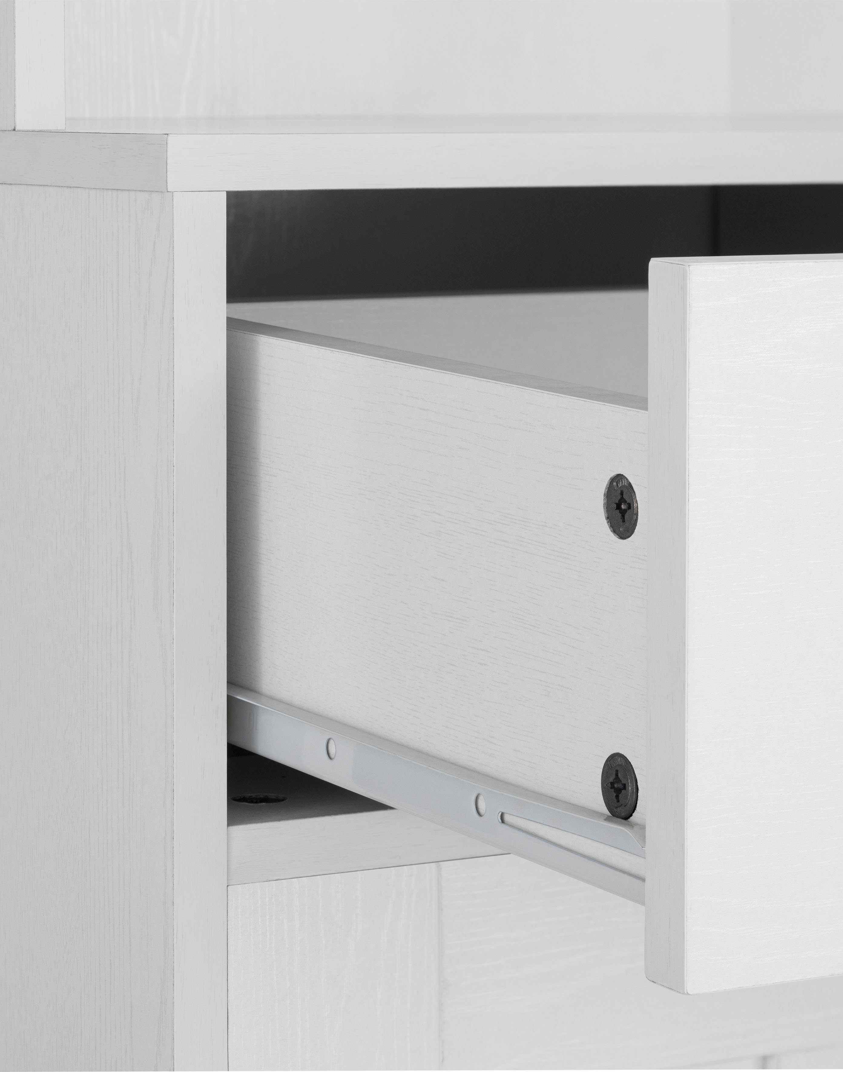 Home affaire Buffetkast Kate Breedte 88 cm, met glasdeuren en houten deuren, metalen handgrepen, hoogte 182 cm