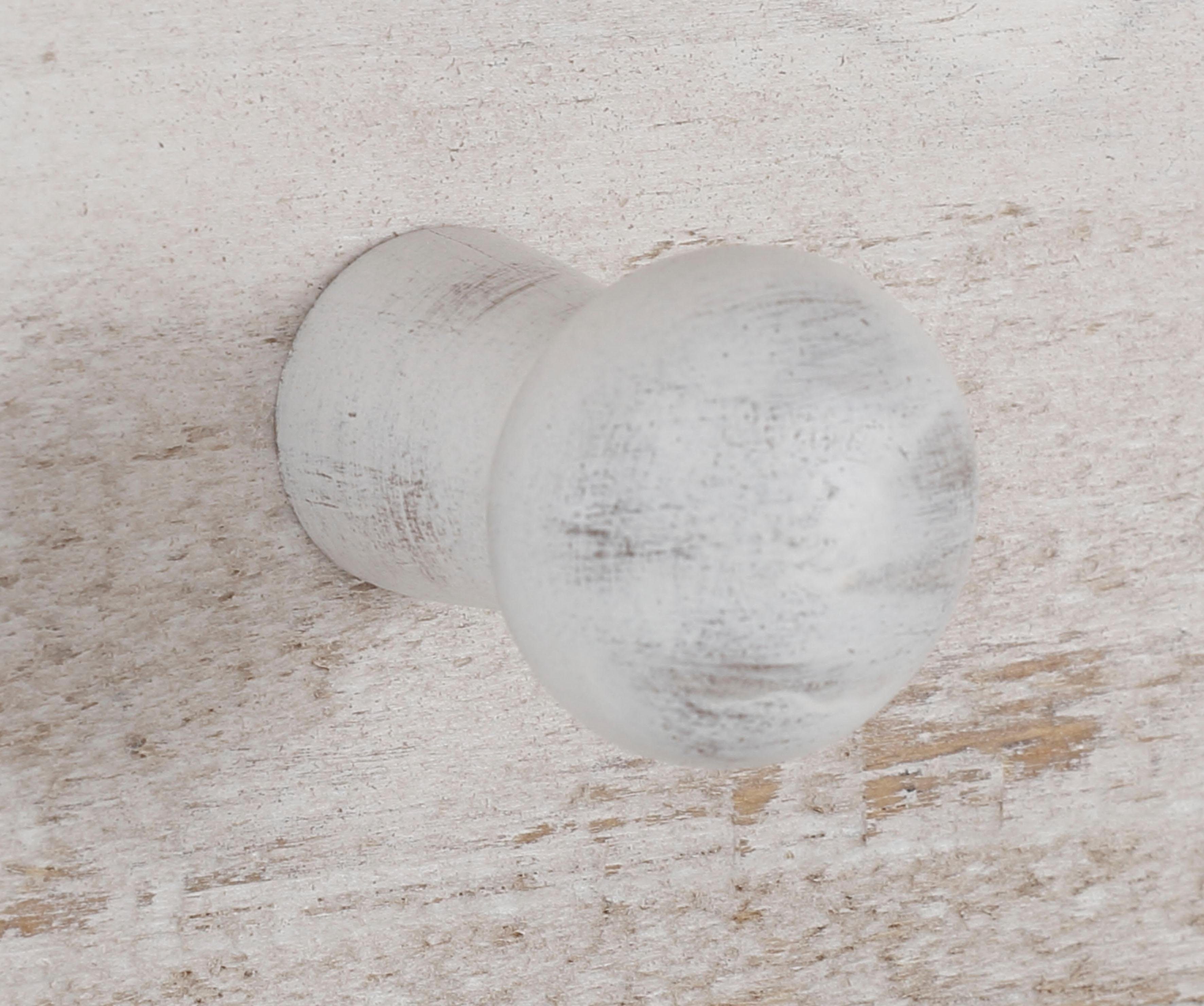 Home affaire Kapstokpaneel Auckland met 1 metalen stang en 5 haken, van massief hout, breedte 60 cm