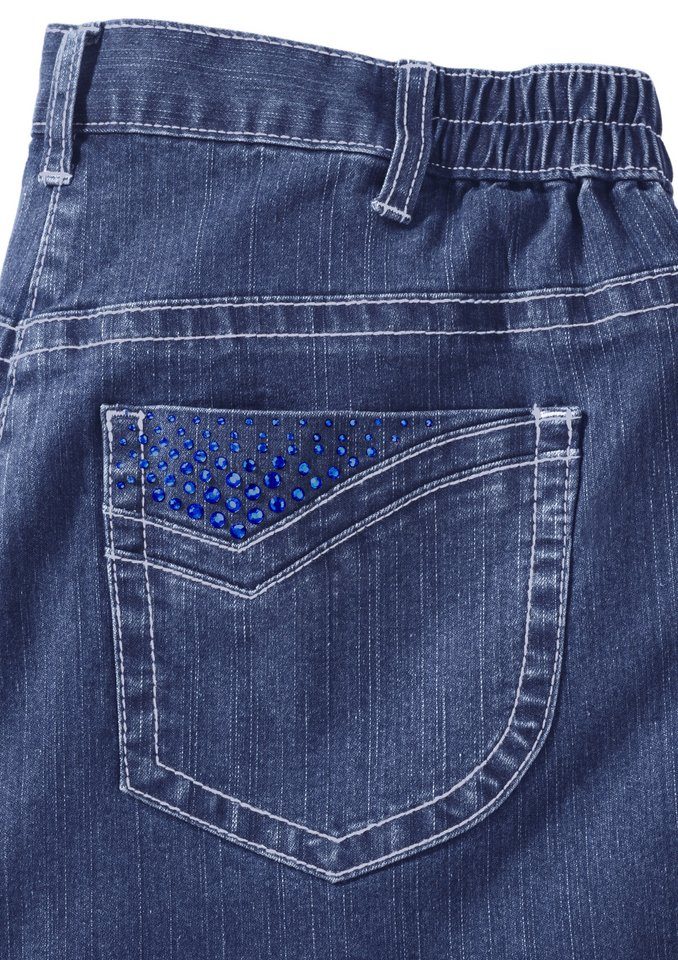 Classic Basics NU 15% KORTING: Jeans met glinstersteentjes op de achterzakken