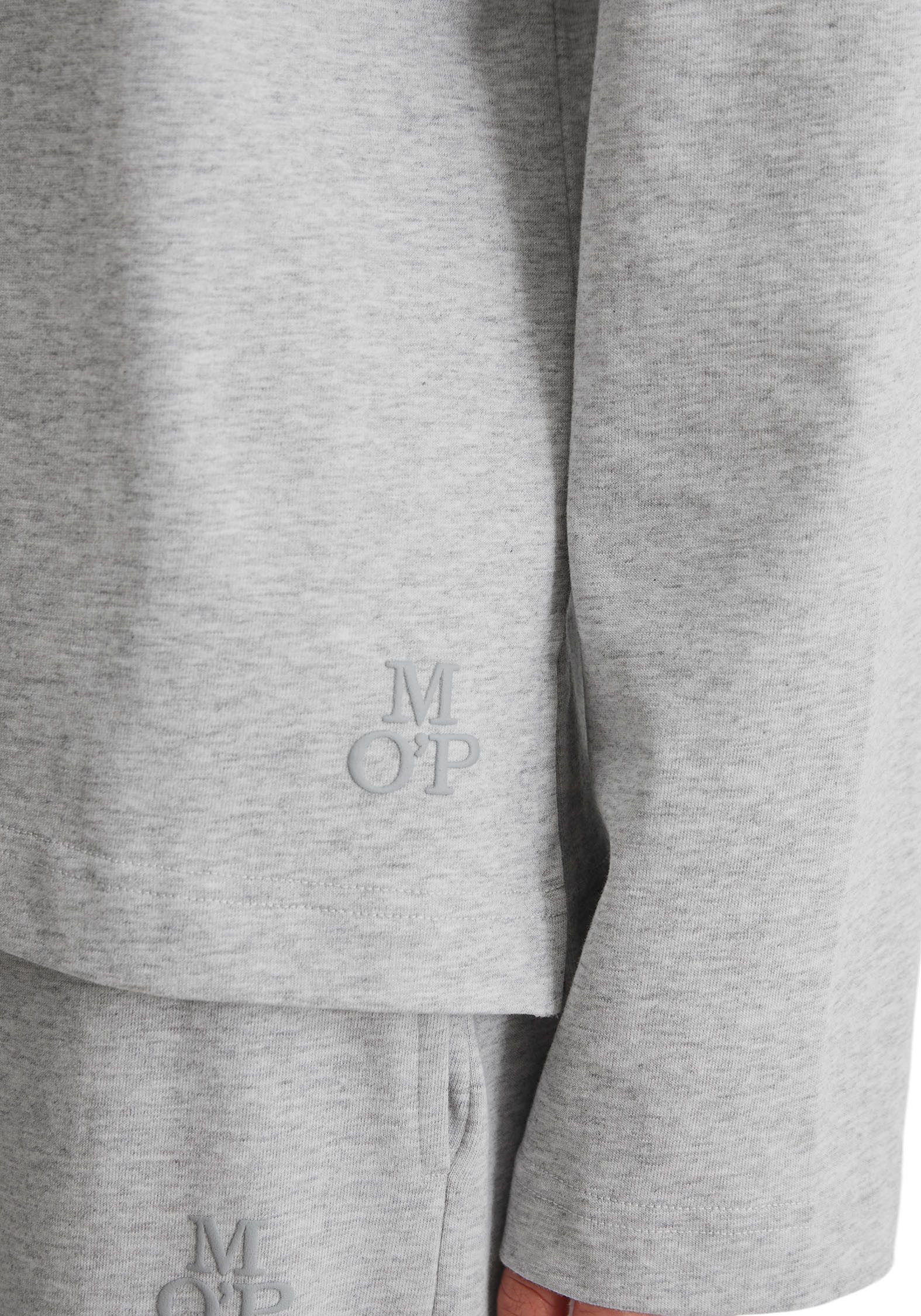 Marc O'Polo Poloshirt met lange mouwen Heavy Jersey-Woven met sportief kraagontwerp