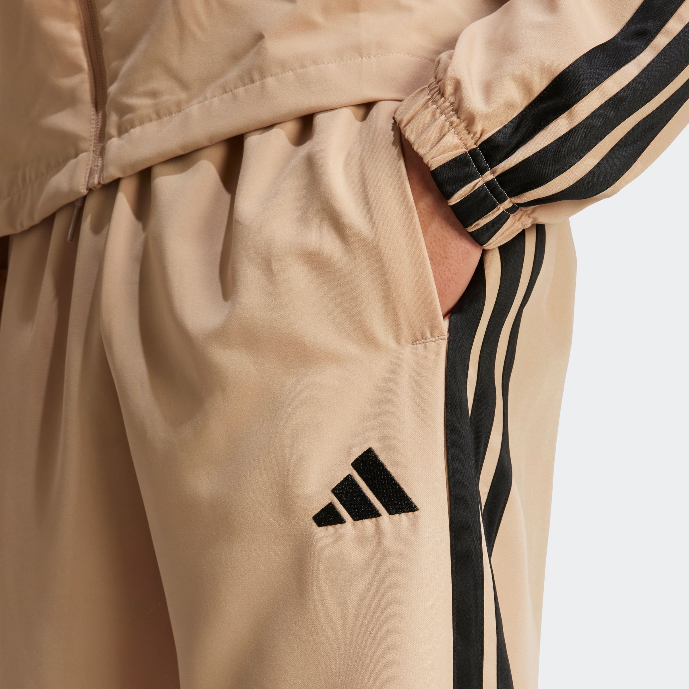 adidas Sportswear Trainingspak M 3S WV TT TS drie-strepen geweven trainingspak (2-delig)