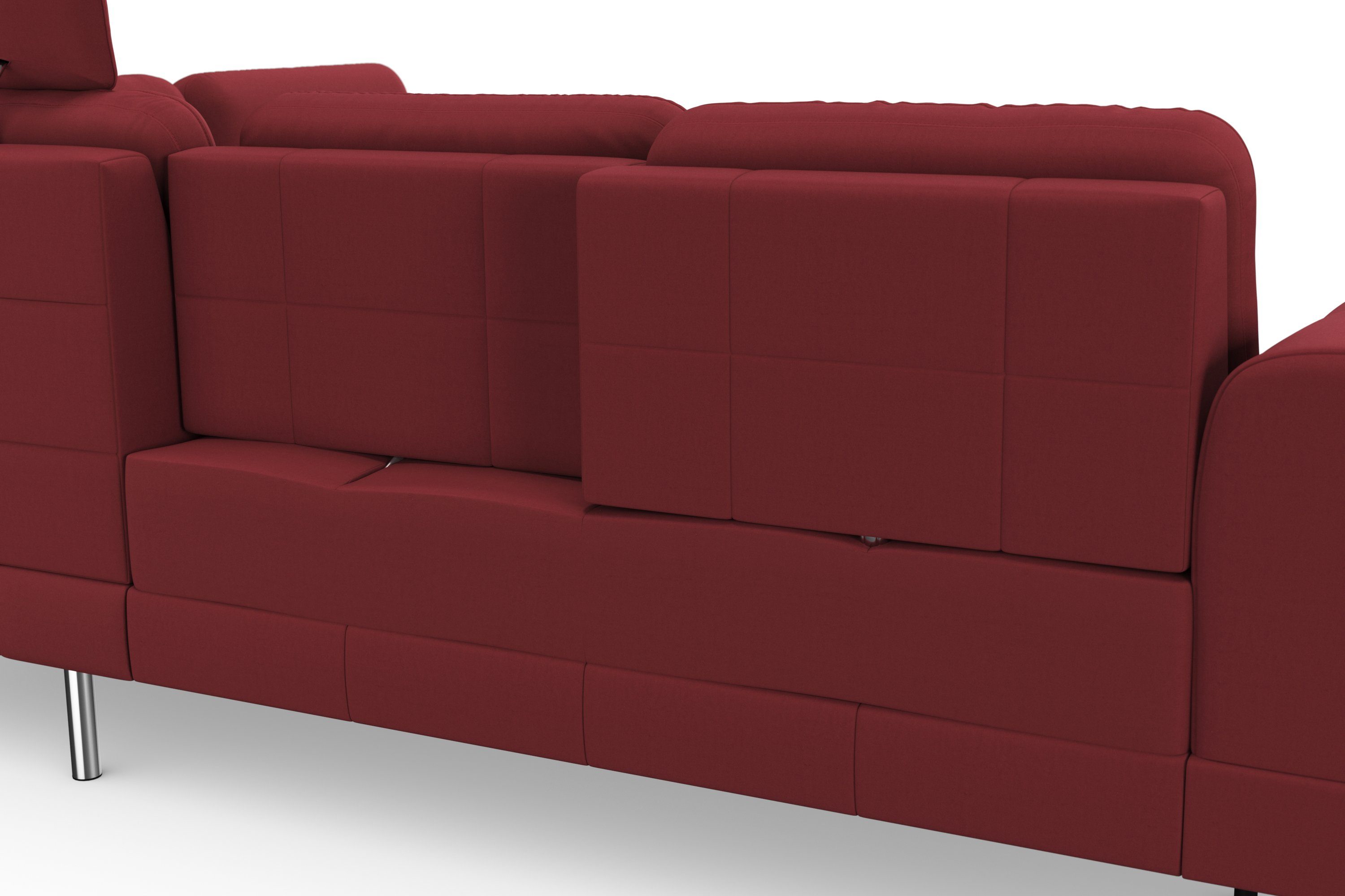 sit&more Hoekbank Bendigo L-vorm inclusief zitdiepteverstelling, bodemvrijheid 15 cm, in 2 pootkleuren