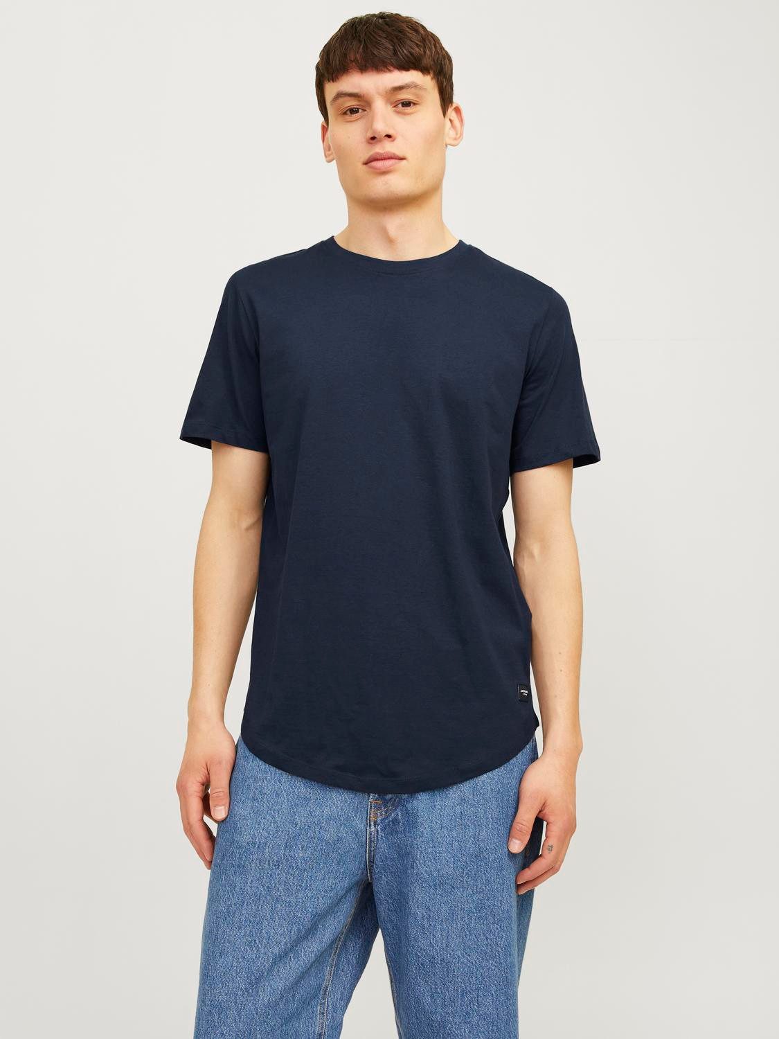 Jack & Jones T-shirt JJENOA TEE SS CREW NECK 5PK MP NOOS (5-delig, Set van 5)