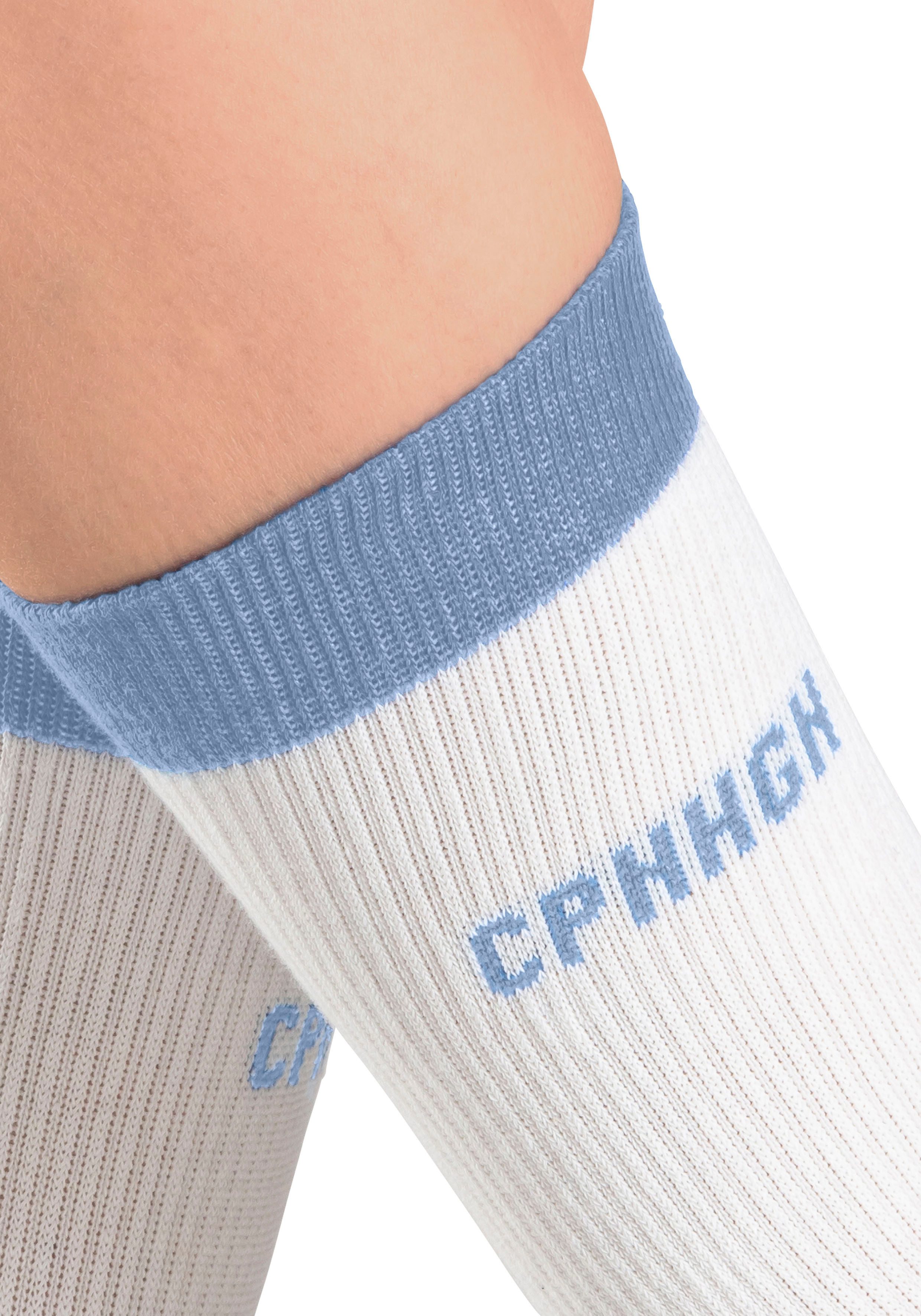 Copenhagen Studios Tennissokken met contrastkleurige band (set, 2 paar)