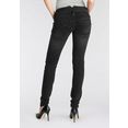herrlicher skinny jeans pitch slim organic low waist met licht push-upeffect zwart