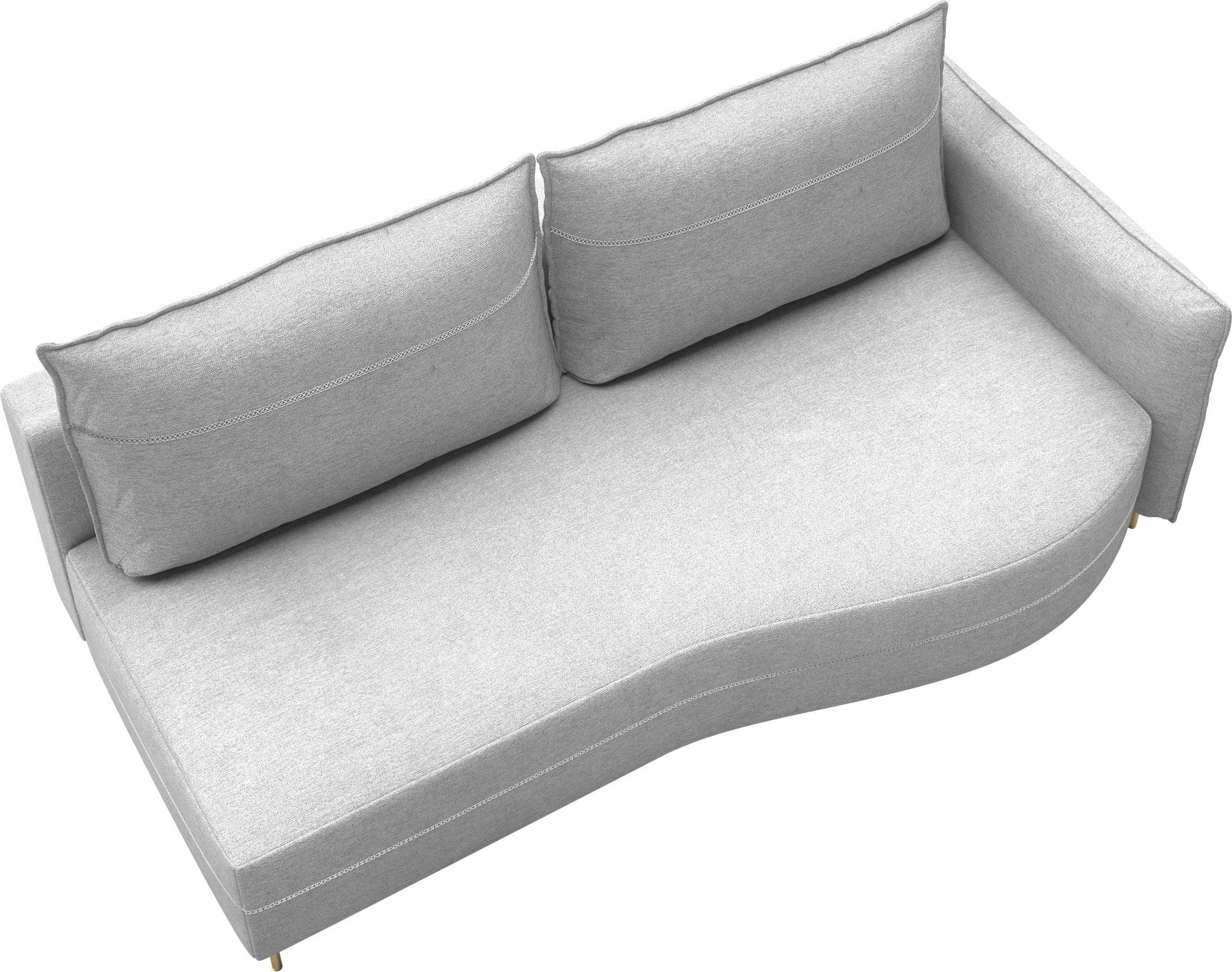 exxpo - sofa fashion Loungebank Ortis met geweldige contrastnaad, solitair meubel, comfortabel, smalle armleuning