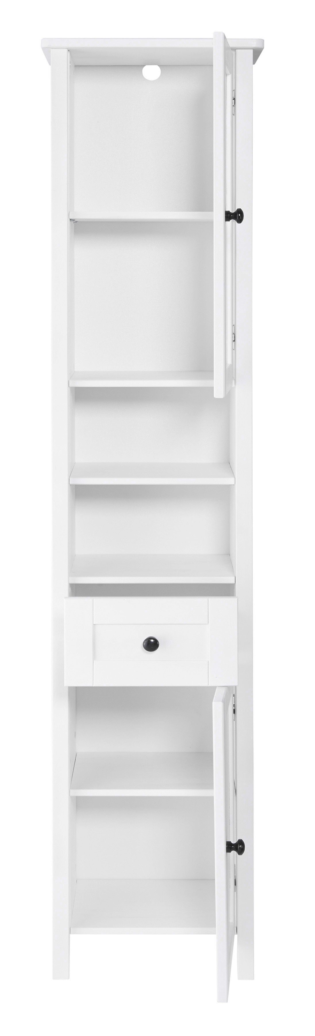welltime Hoge kast Sylt Badkamermeubel in landelijke stijl, breedte 40 cm, van massief hout