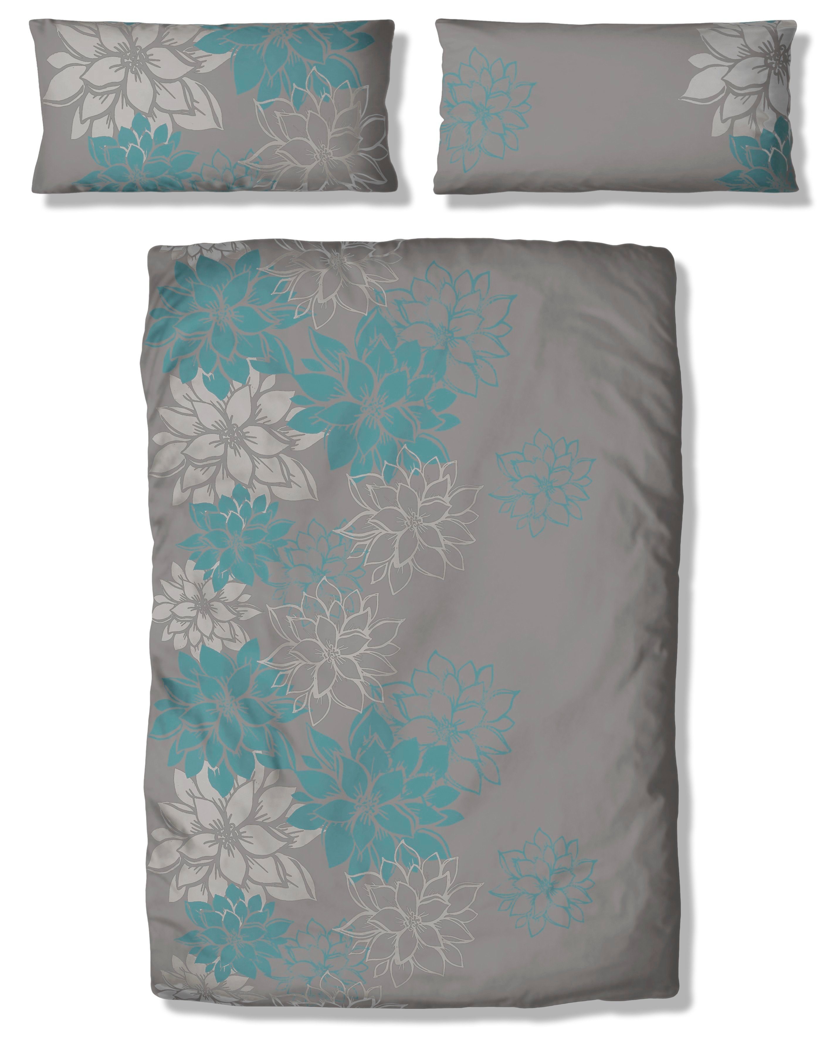 Home affaire Overtrekset Susan in mt. 135x200 of 155x220 cm in verschillende kwaliteiten, romantische dekbedovertrek met bloemen (2-delig)