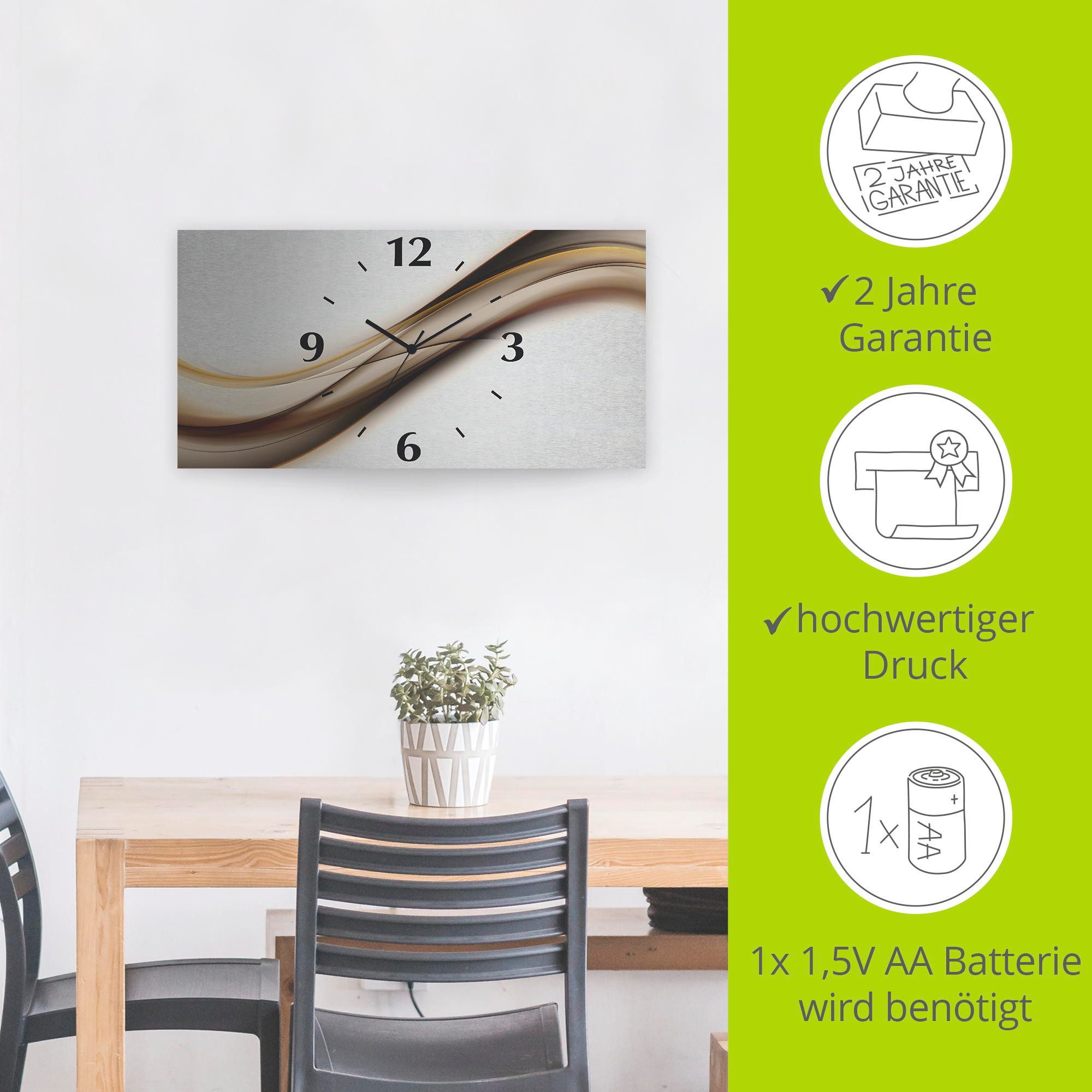 Artland Wandklok Golf 3d-look geschulpt, met kwarts- of radiografisch uurwerk, verschillende maten