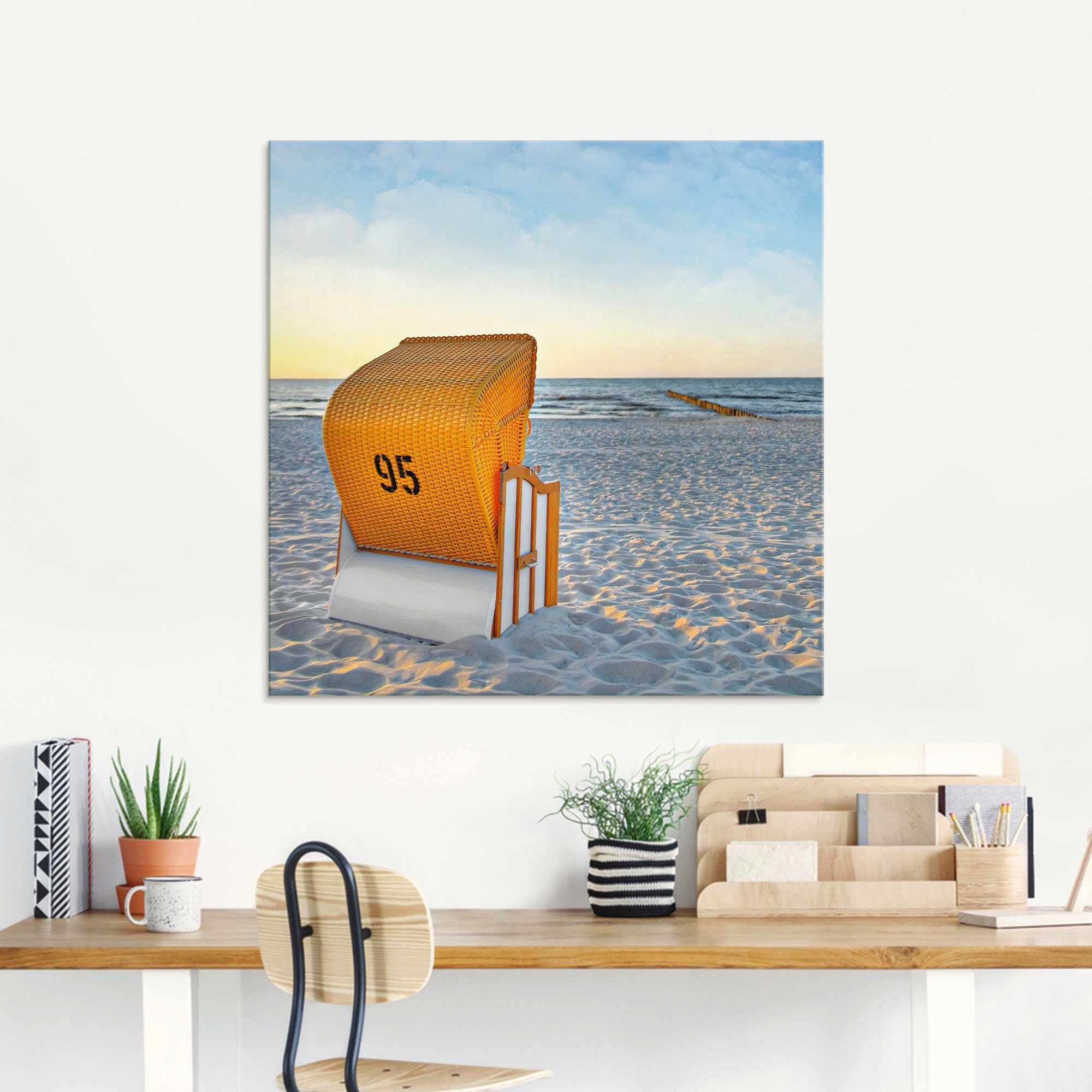 Artland Print op glas Ostsee7 - strandstoel in verschillende maten