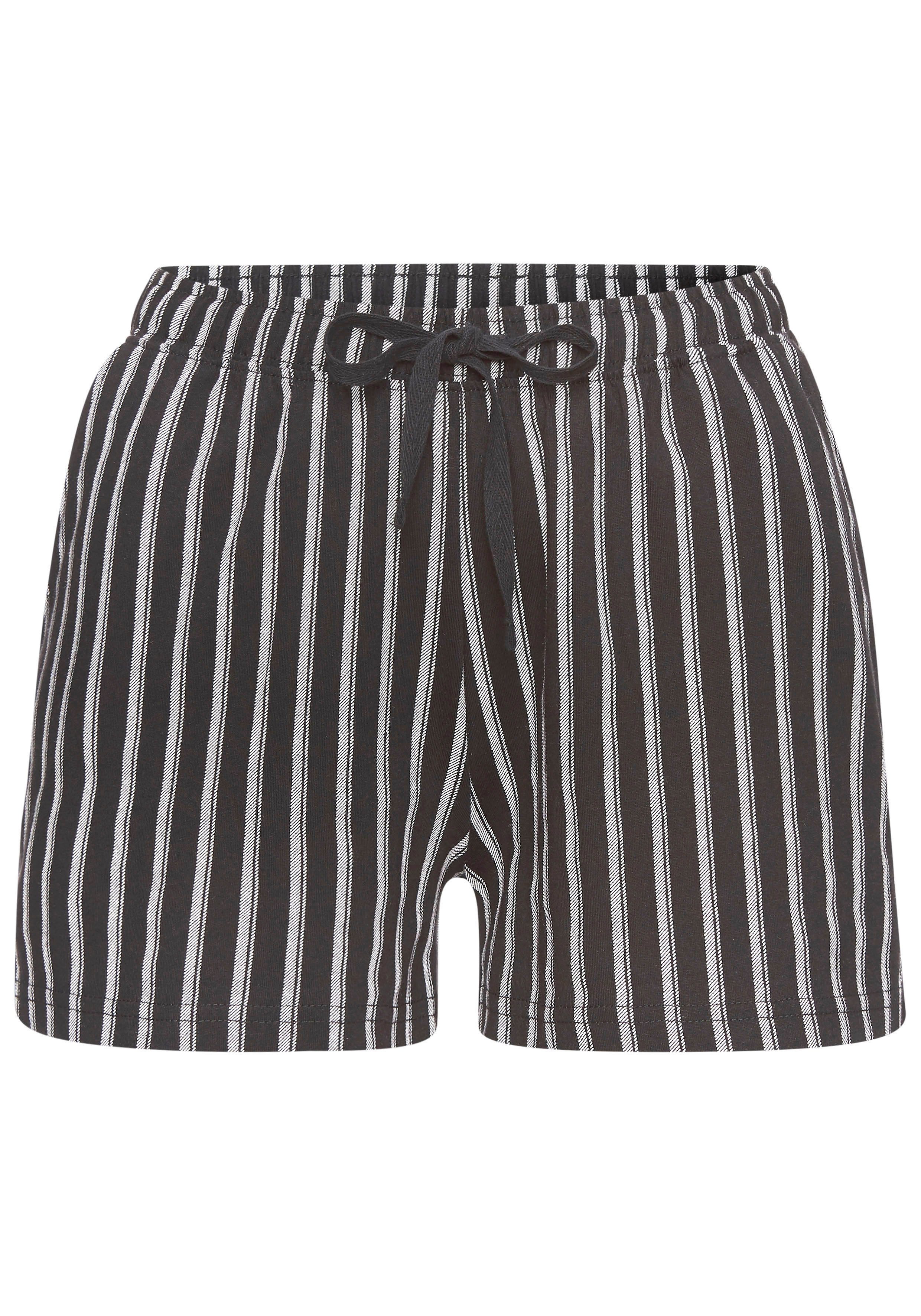 Vivance Dreams Pyjamashort Met strepen en ruiten (set, 2-delig)