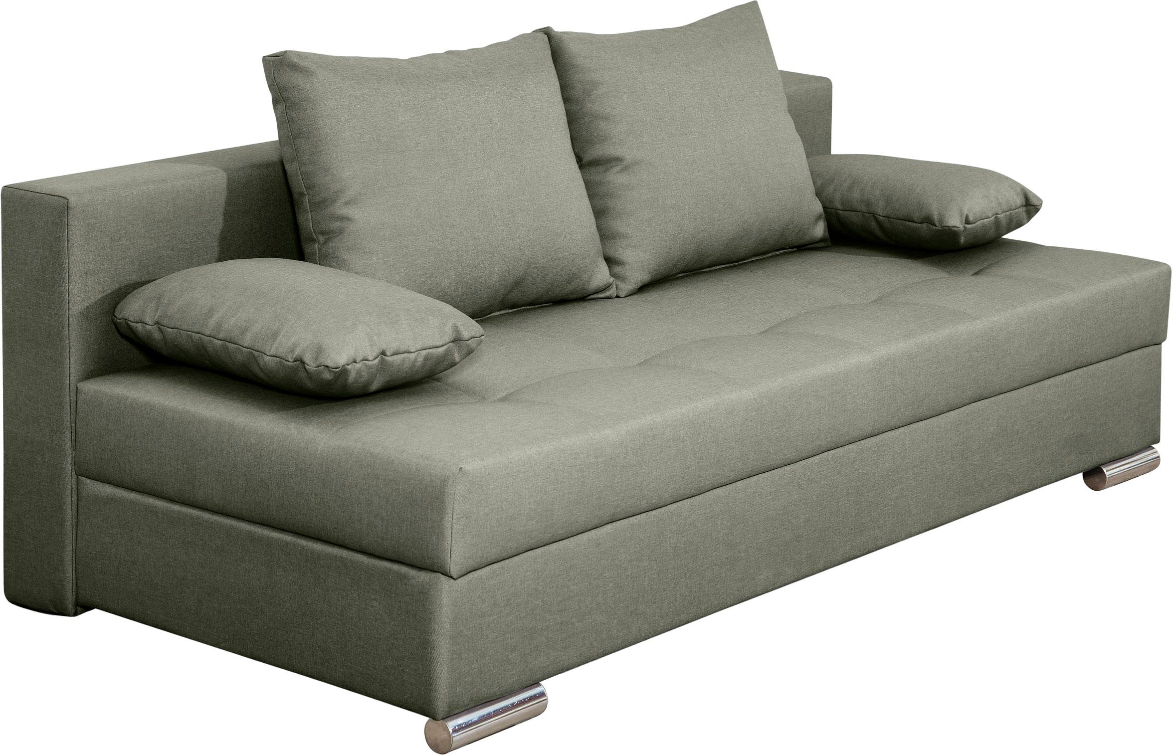 COLLECTION AB Slaapbank Tania met bedfunctie en bedlade comfortabele zitcomfort: veren-kern bekleding, inclusief rugkussen