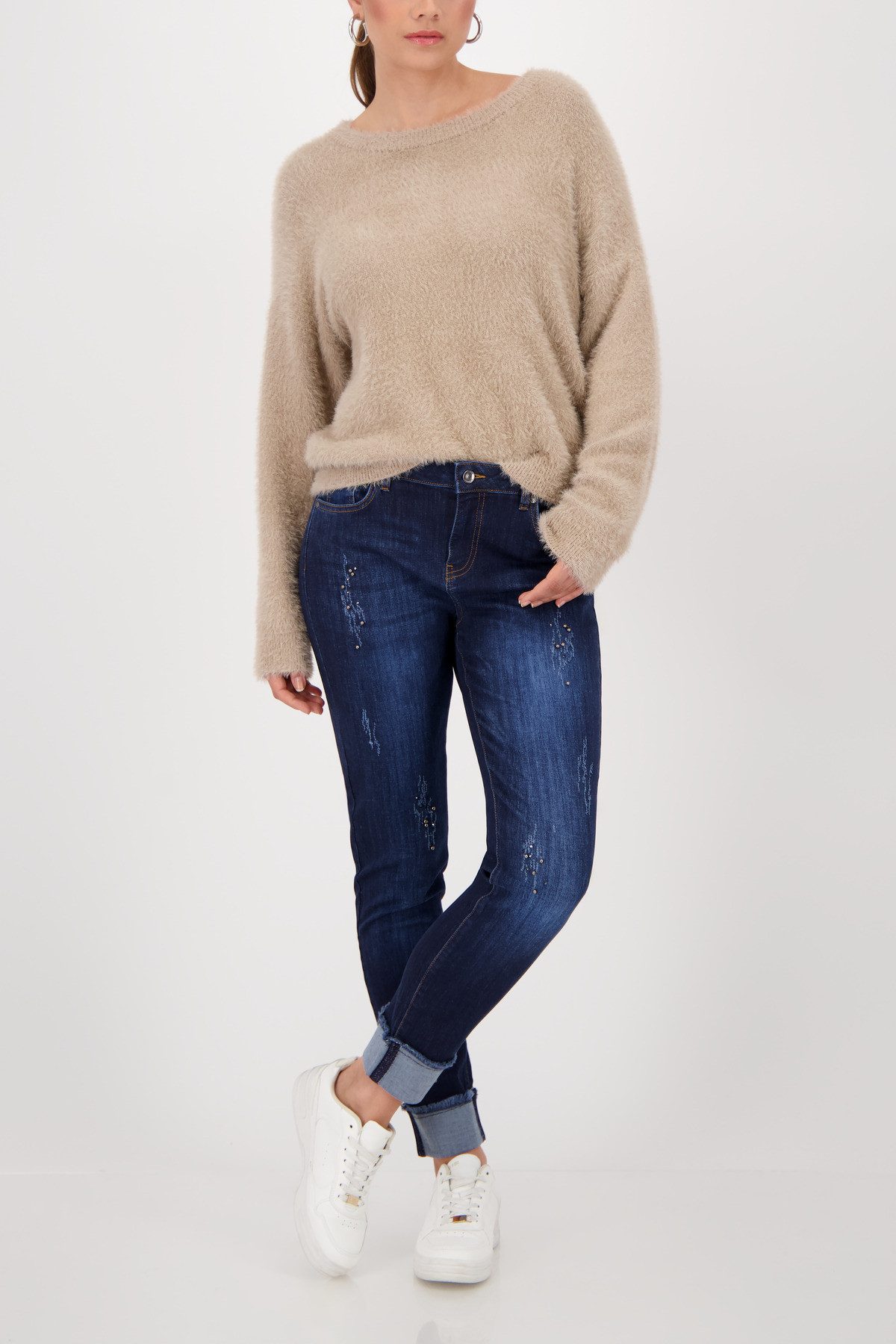 Monari Skinny fit jeans Broek Jeans parelsieraden